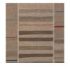 Mazandaran custom hand woven flat weave in Natural with warm neutral stripes and subtle colorful accents by Nasiricarpets