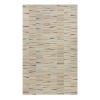 Mazandaran custom hand woven flat weave in Beige with subtle striped design and colorful accents by Nasiricarpets