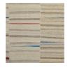 Mazandaran custom hand woven flat weave in Beige with subtle striped design and colorful accents by Nasiricarpets