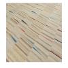 Mazandaran custom hand woven flat weave in Beige with subtle striped design and colorful accents by Nasiricarpets
