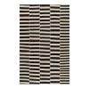 Mazandaran custom hand woven flat weave in Black & Beige with bold striped contemporary design by Nasiricarpets