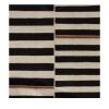 Mazandaran custom hand woven flat weave in Black & Beige with bold striped contemporary design by Nasiricarpets