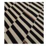 Mazandaran custom hand woven flat weave in Black & Beige with bold striped contemporary design by Nasiricarpets