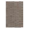 Mazandaran custom hand woven Black & Beige flat weave with bold striped contemporary design by Nasiricarpets