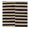 Mazandaran custom hand woven Black & Beige flat weave with bold striped contemporary design by Nasiricarpets