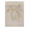 Gotham custom hand-knotted modern carpet in beige with abstract blush, sage green and gold accents by Nasiricarpets