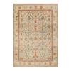 Sultanabad custom hand-knotted traditional carpet in beige with intricate floral motifs, terracotta and turquoise accents by Nasiricarpets