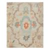 Sultanabad custom hand-knotted traditional carpet in beige with intricate floral motifs, terracotta and turquoise accents by Nasiricarpets
