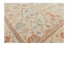 Sultanabad custom hand-knotted traditional carpet in beige with intricate floral motifs, terracotta and turquoise accents by Nasiricarpets