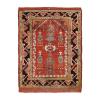 This Bergema rug distinguished by their unique vivid red color, medallions, and rhomboid-like patterns. 