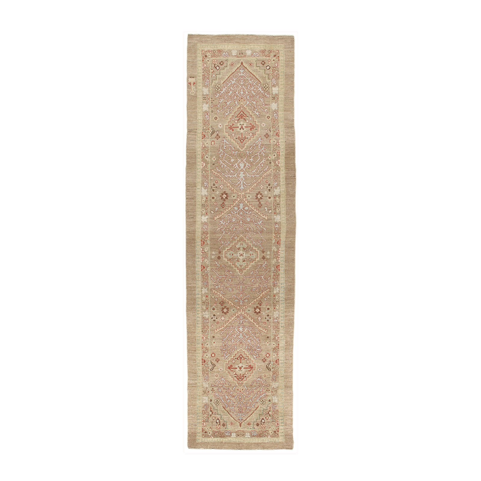 This Persian Kurdish runner is crafted by hand-knotted and made by hand-spun wool .