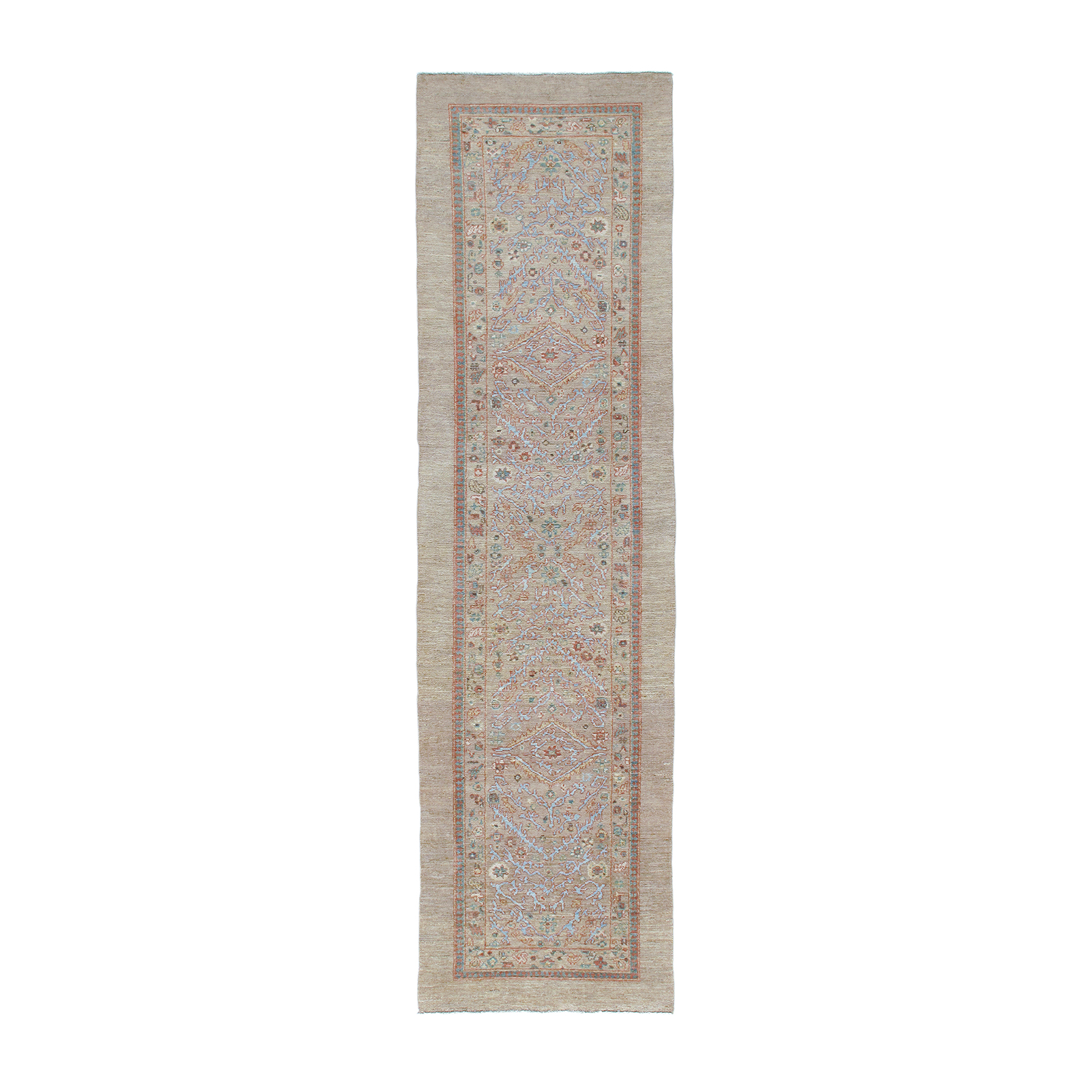 This Persian Kurdish rug is hand-knotted with the finest handcard, hand spun wool. 