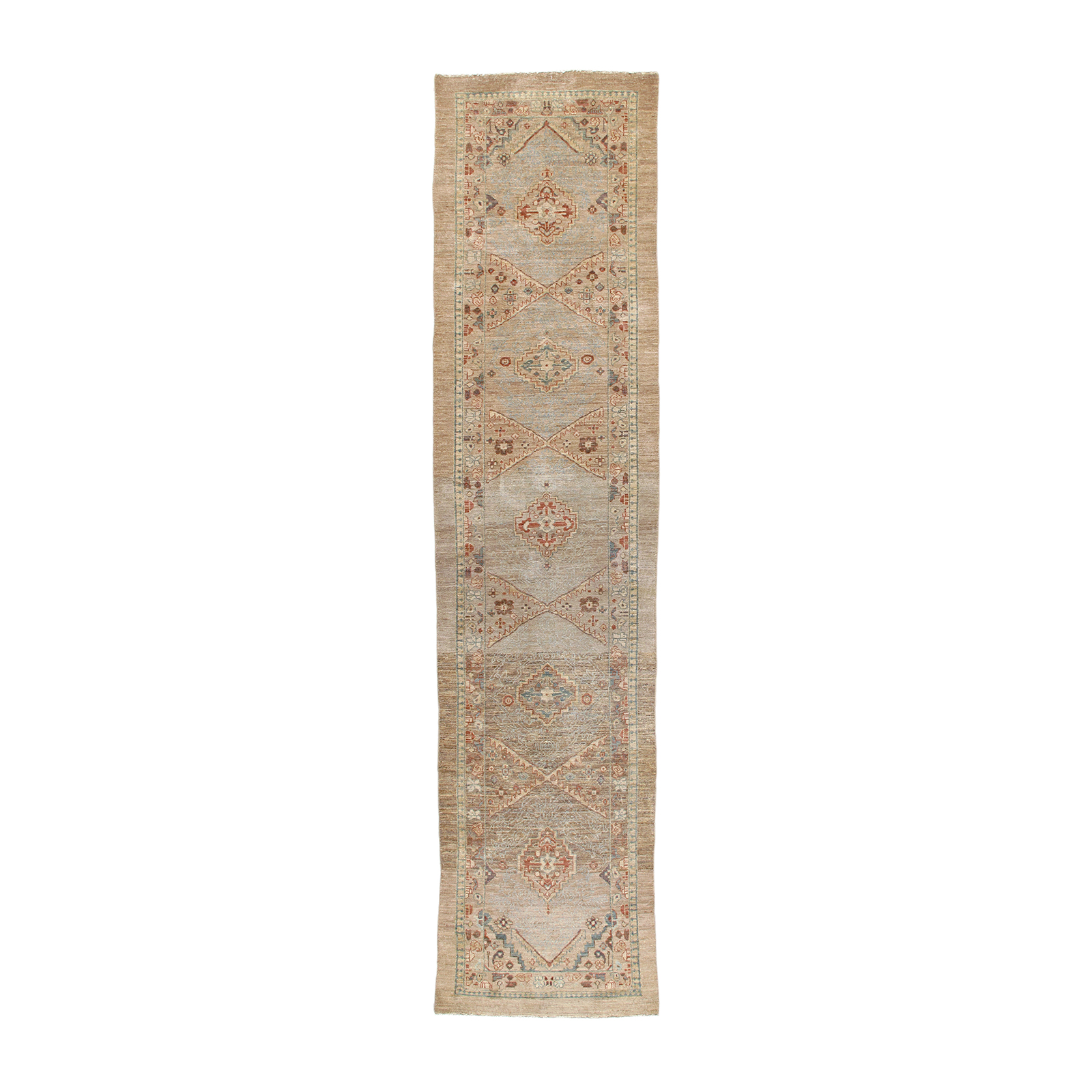 This Persian Kurdish runner is hand-knotted runner and crafted with the finest hand-carded, hand-spun wool.