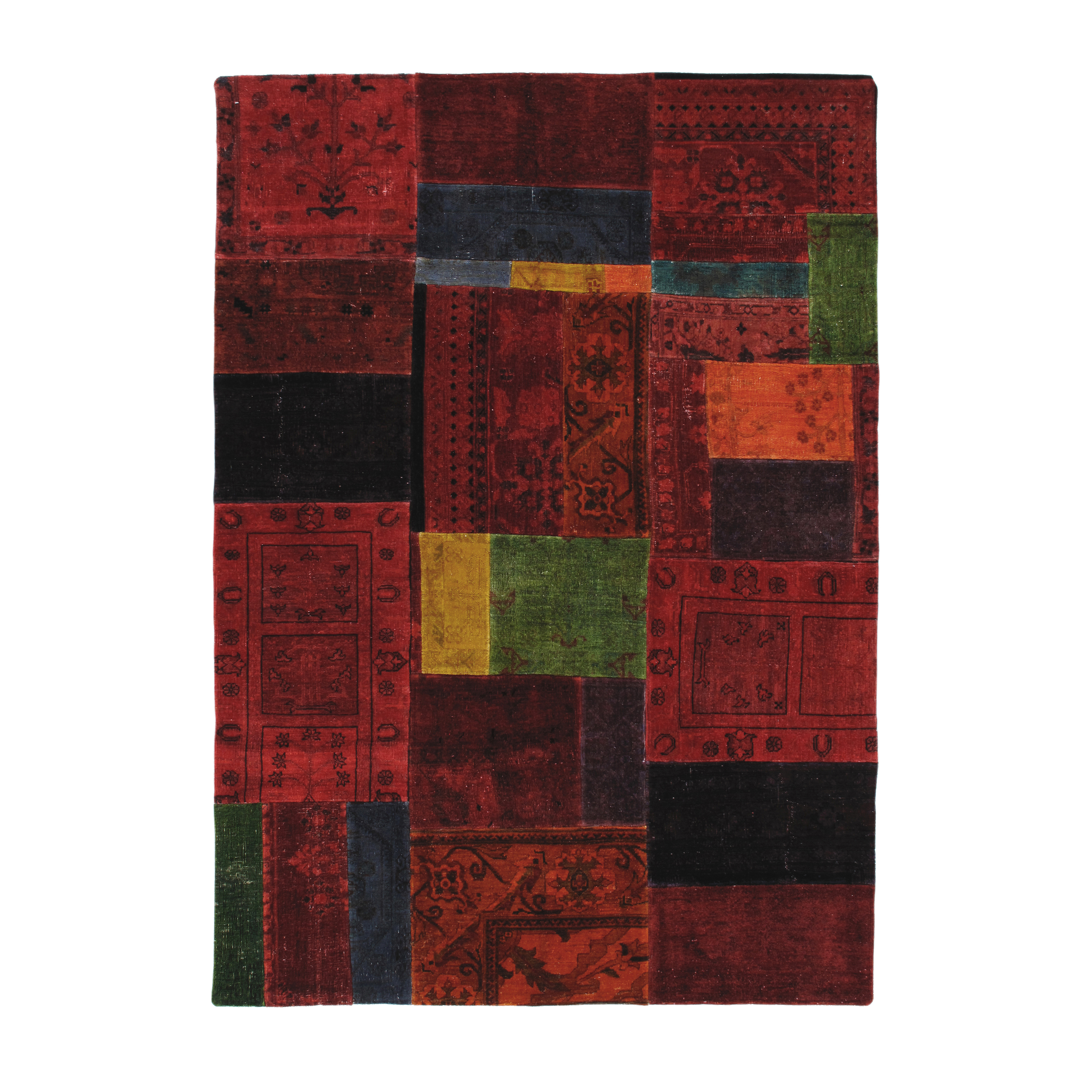This Patchwork is composed from various hand-knotted pieces that are hand-stitched together to form a patchwork rug. 