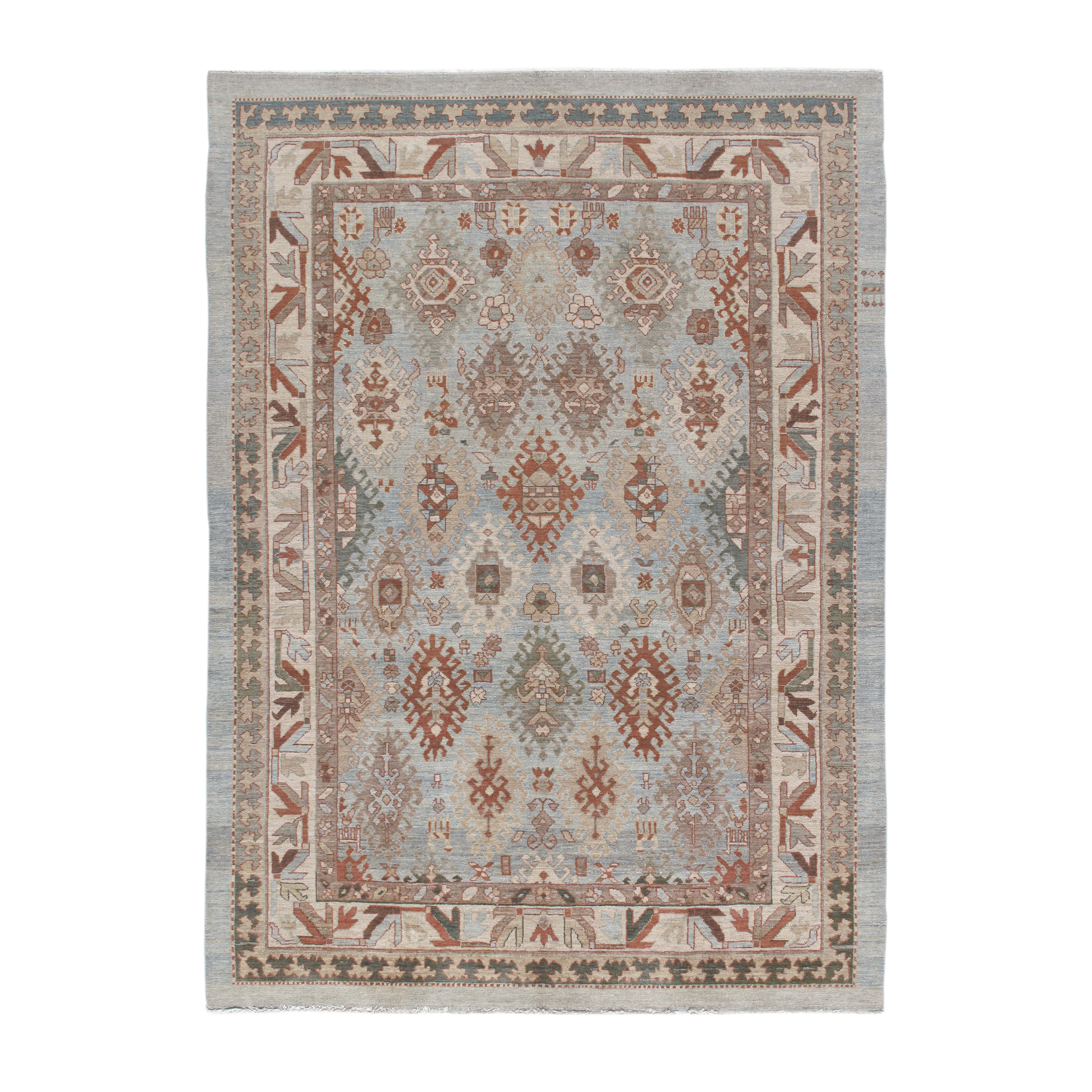 This Persian Kurdish Rug is hand-knotted and made of 100% wool.