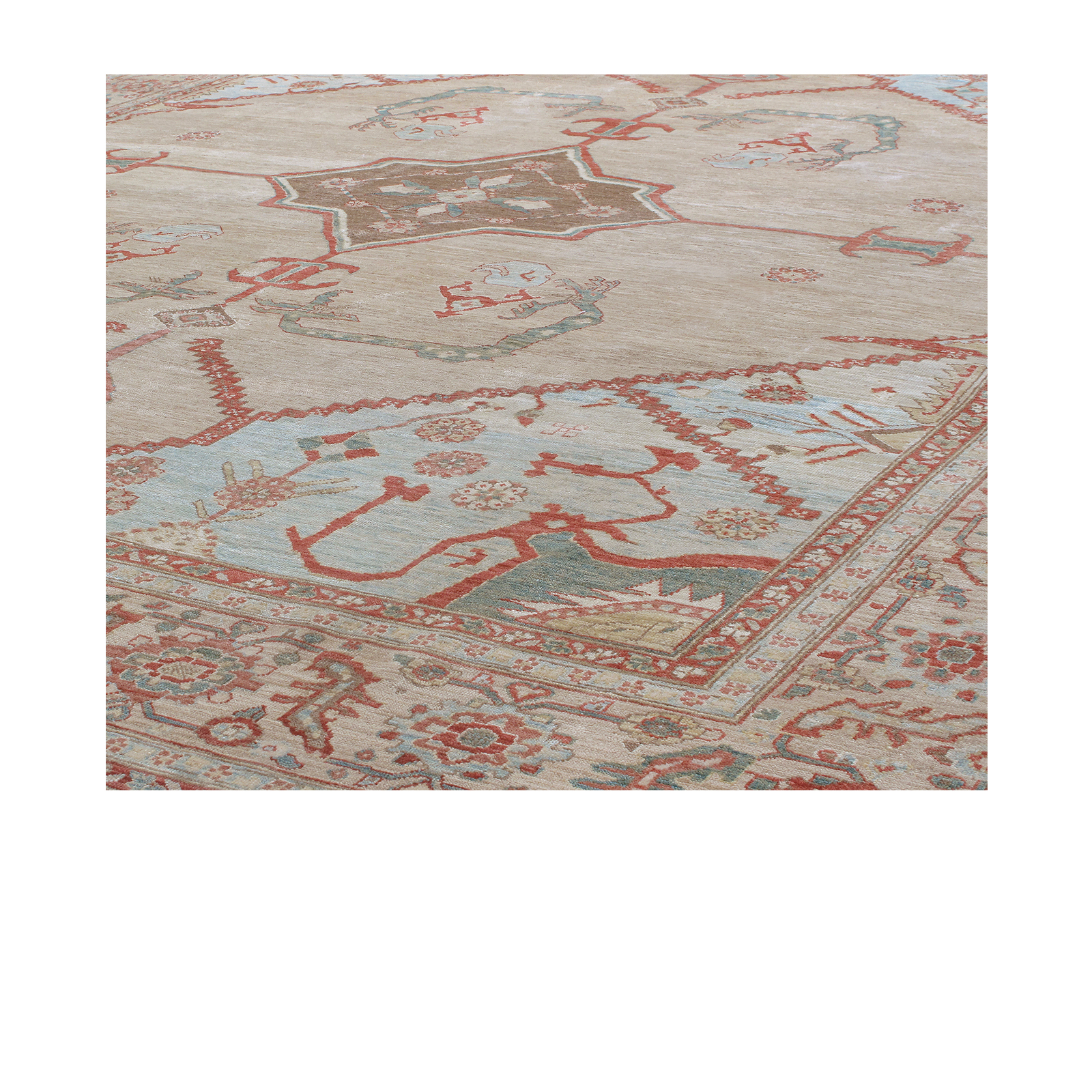This Persian Bakshaish rug is hand-knotted and made of vegetable dye.