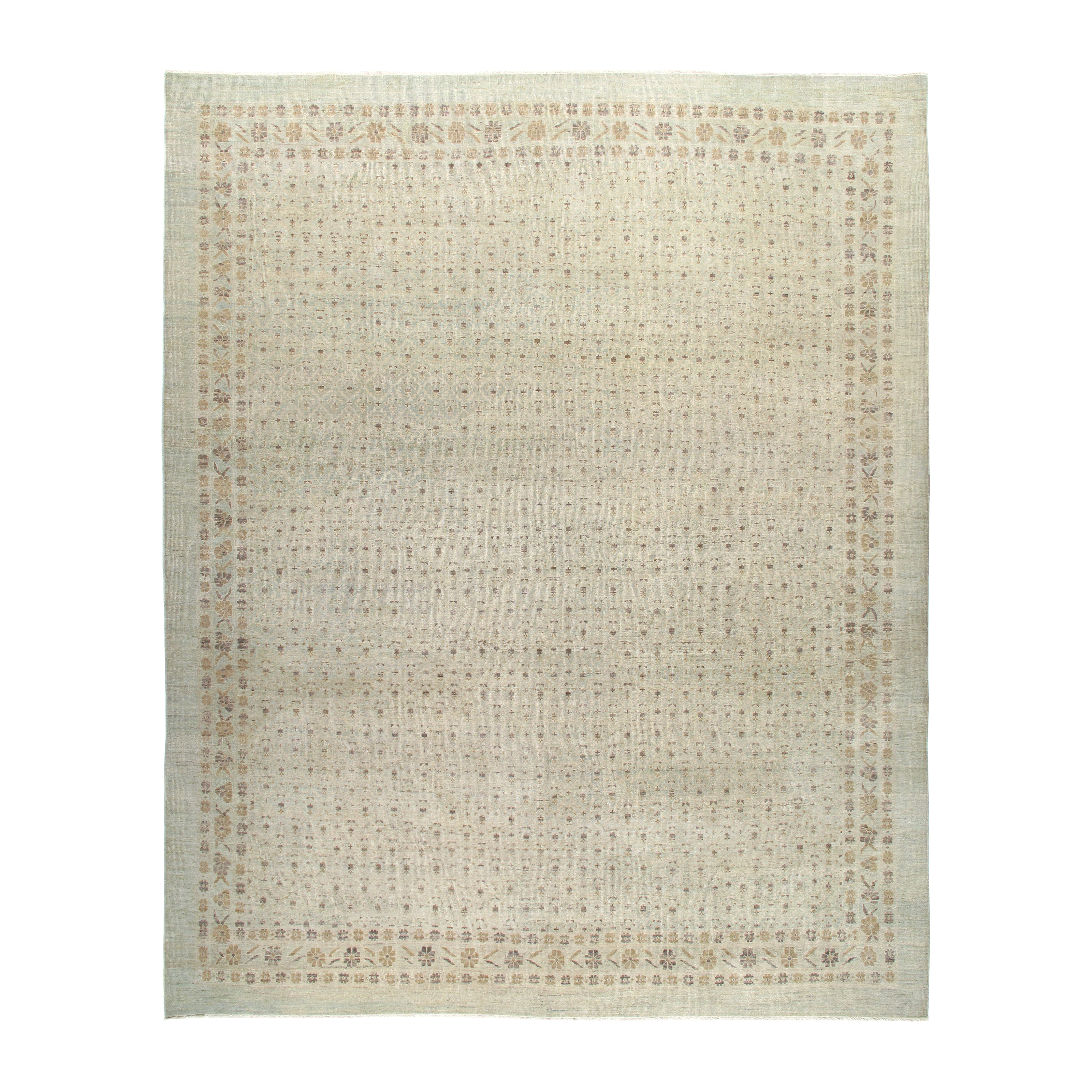 This Kurdish rug is made of hand carded Persian wool and natural dye. 