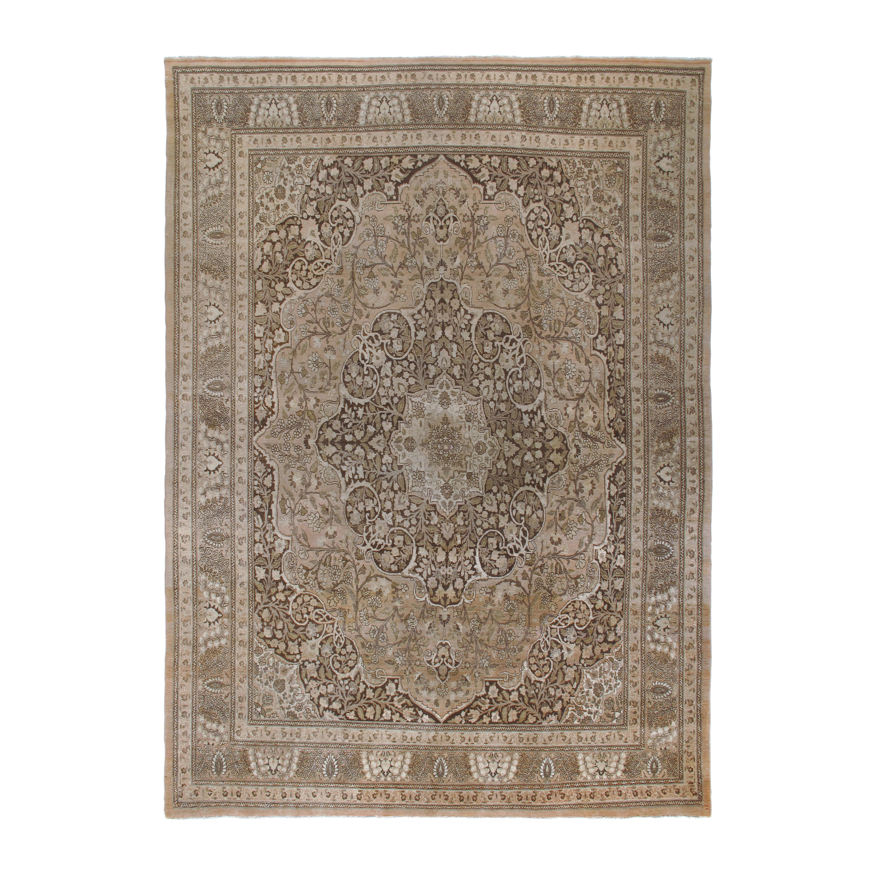 Tabriz Rug is an antique hand-knotted. 