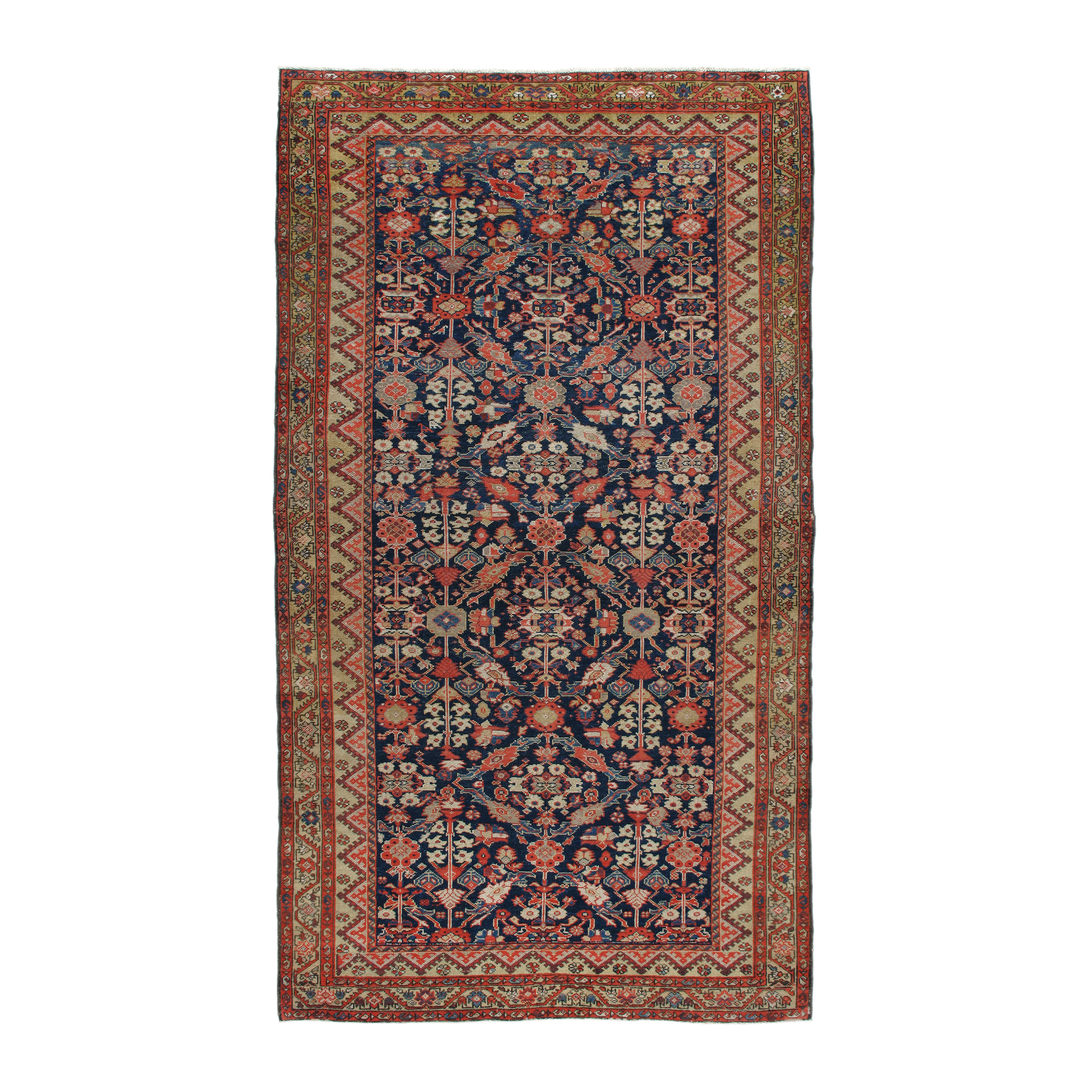 This Malayer rug is hand-knotted and made of 100% wool