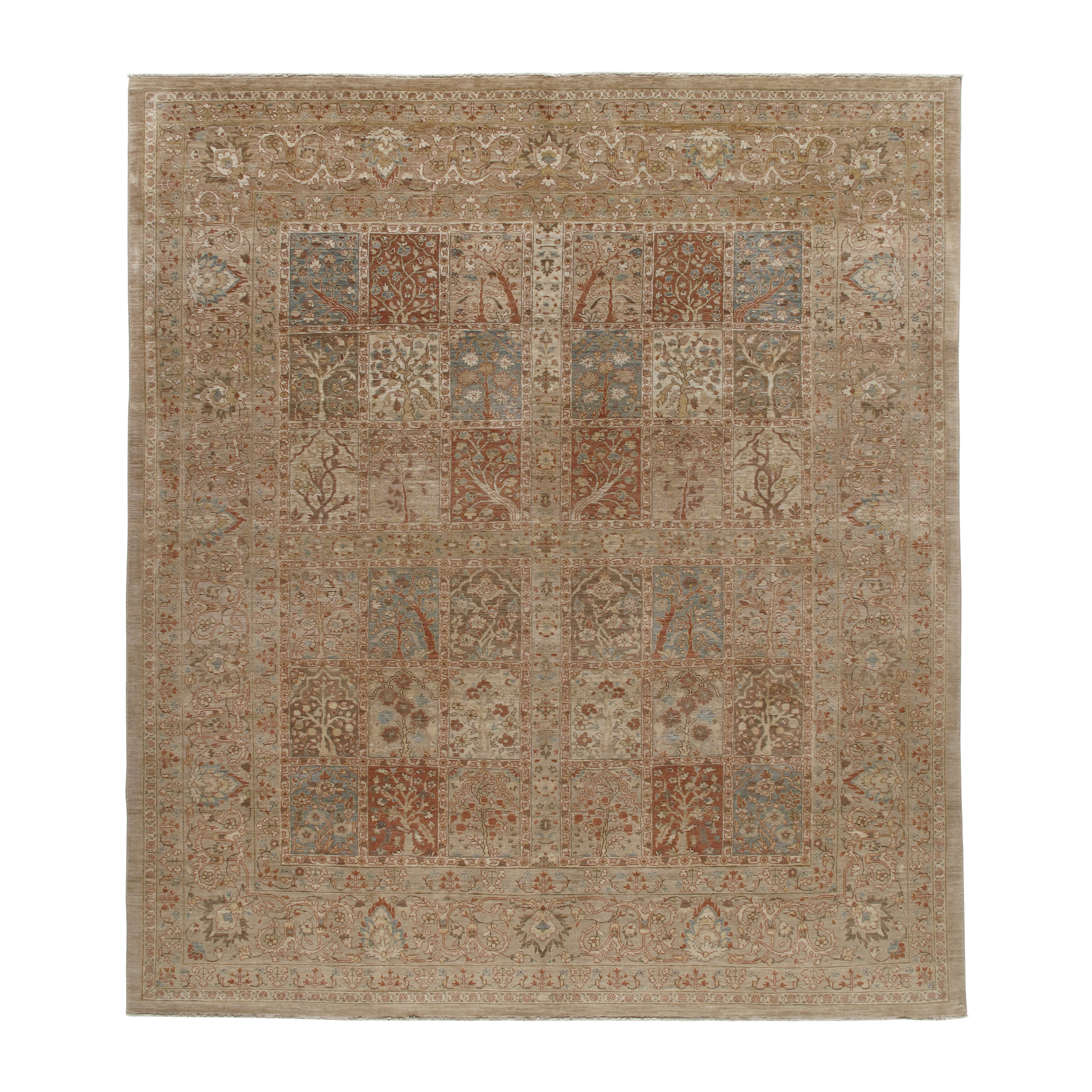 This Persian Tabriz rug is crafted using all natural and durable material.