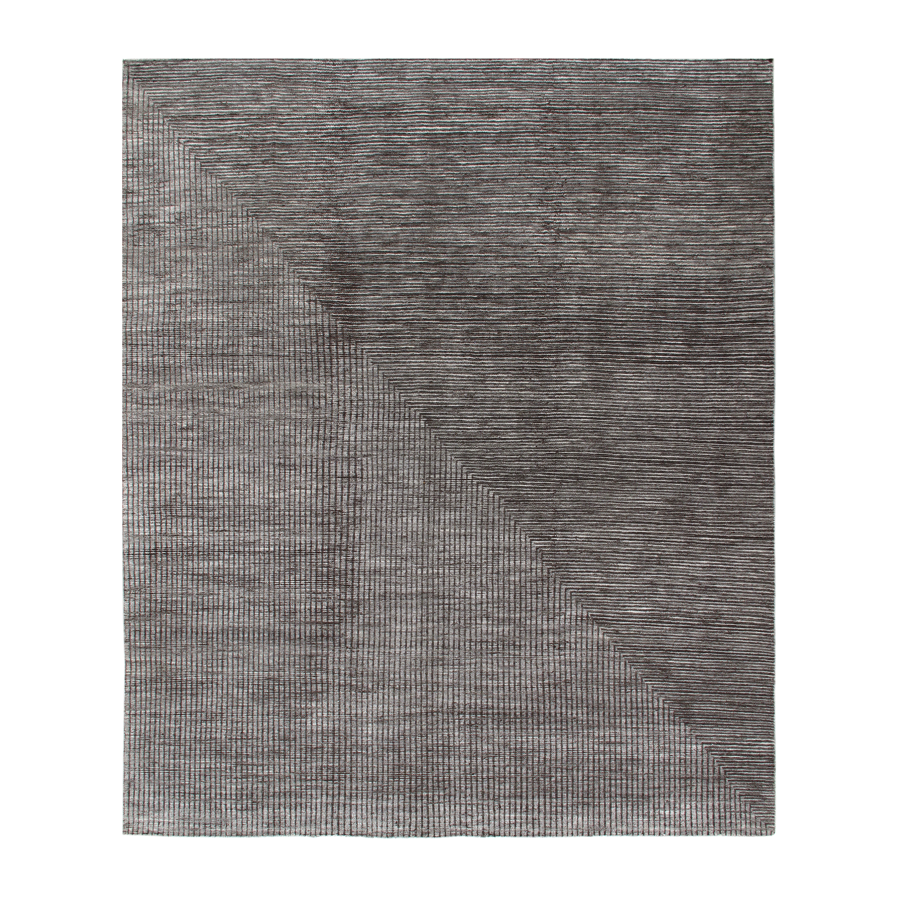 This Apollo rug is hand-knotted and made of wool  and bamboo silk.