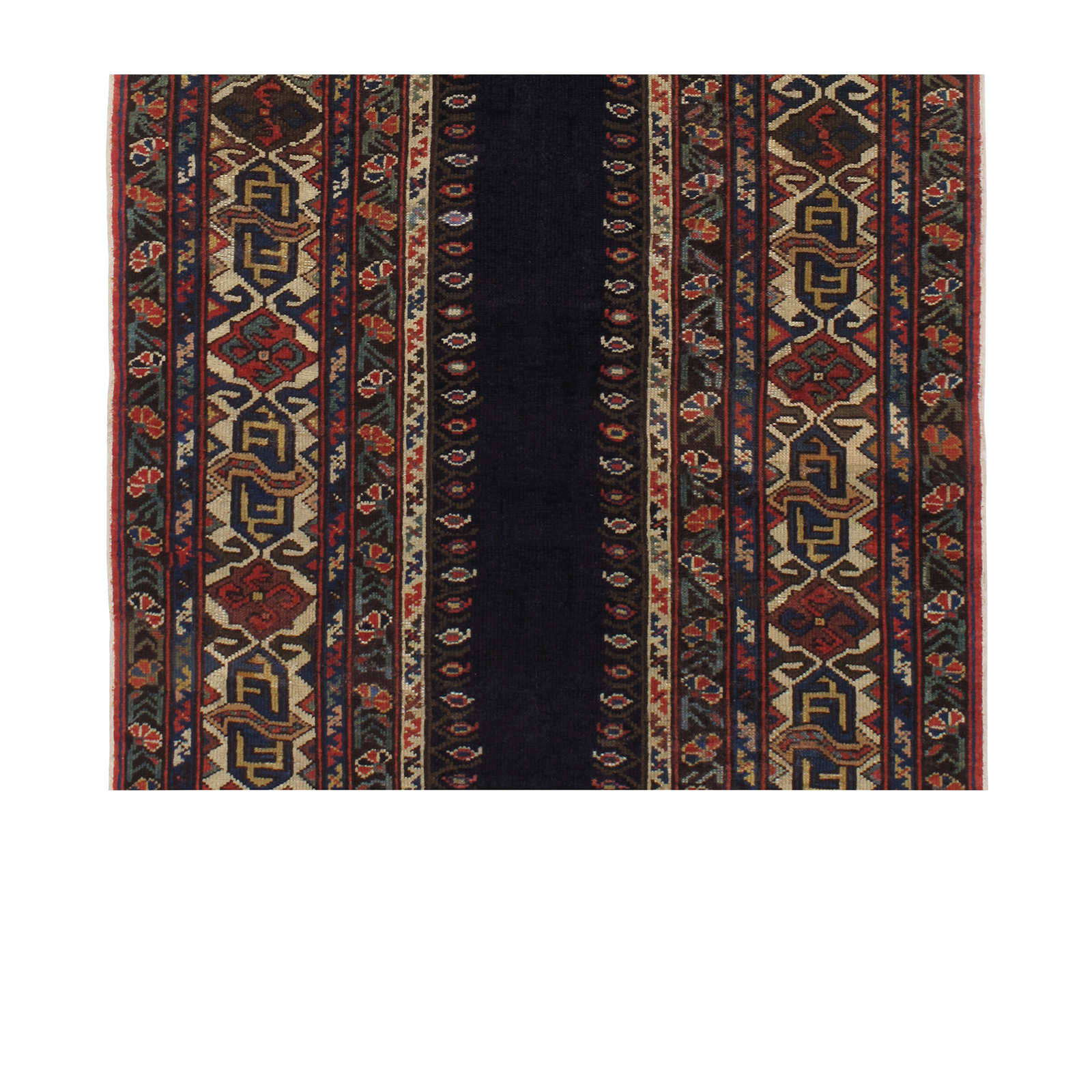 This Talish rug is hand-knotted and made of 100% wool.