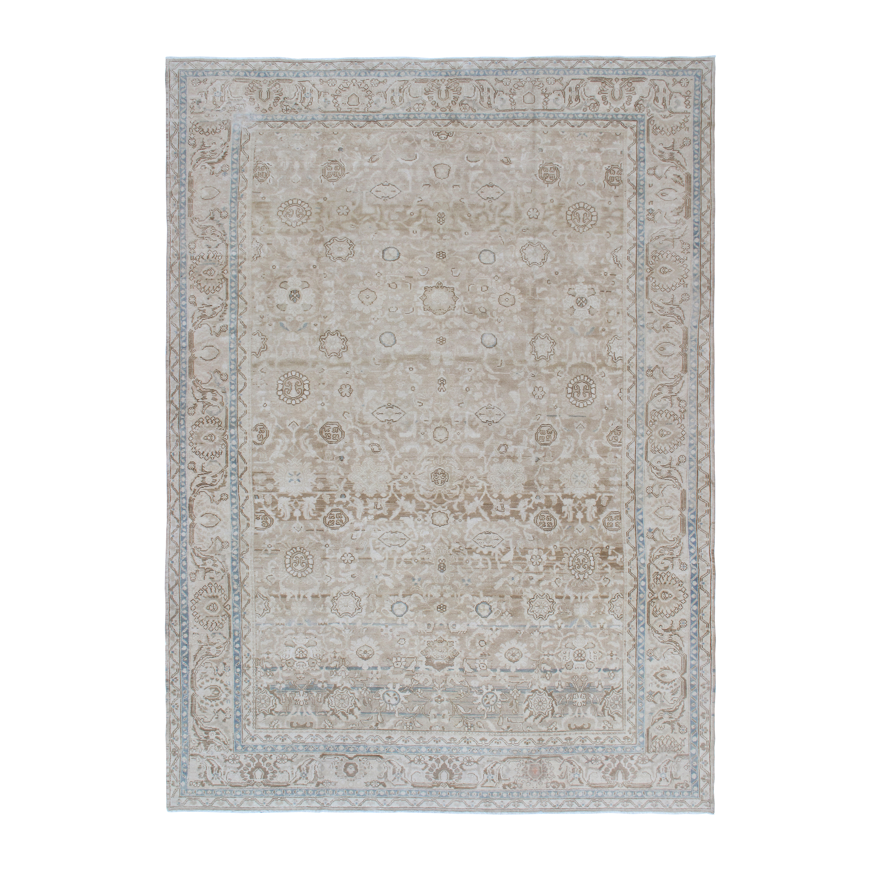 This Malayer rug is  rugs are characterized by their rich motifs and commonly have a repeated pattern or a hexagonal field bound by a border. And this rug is is hand-knotted and made of 100% wool.