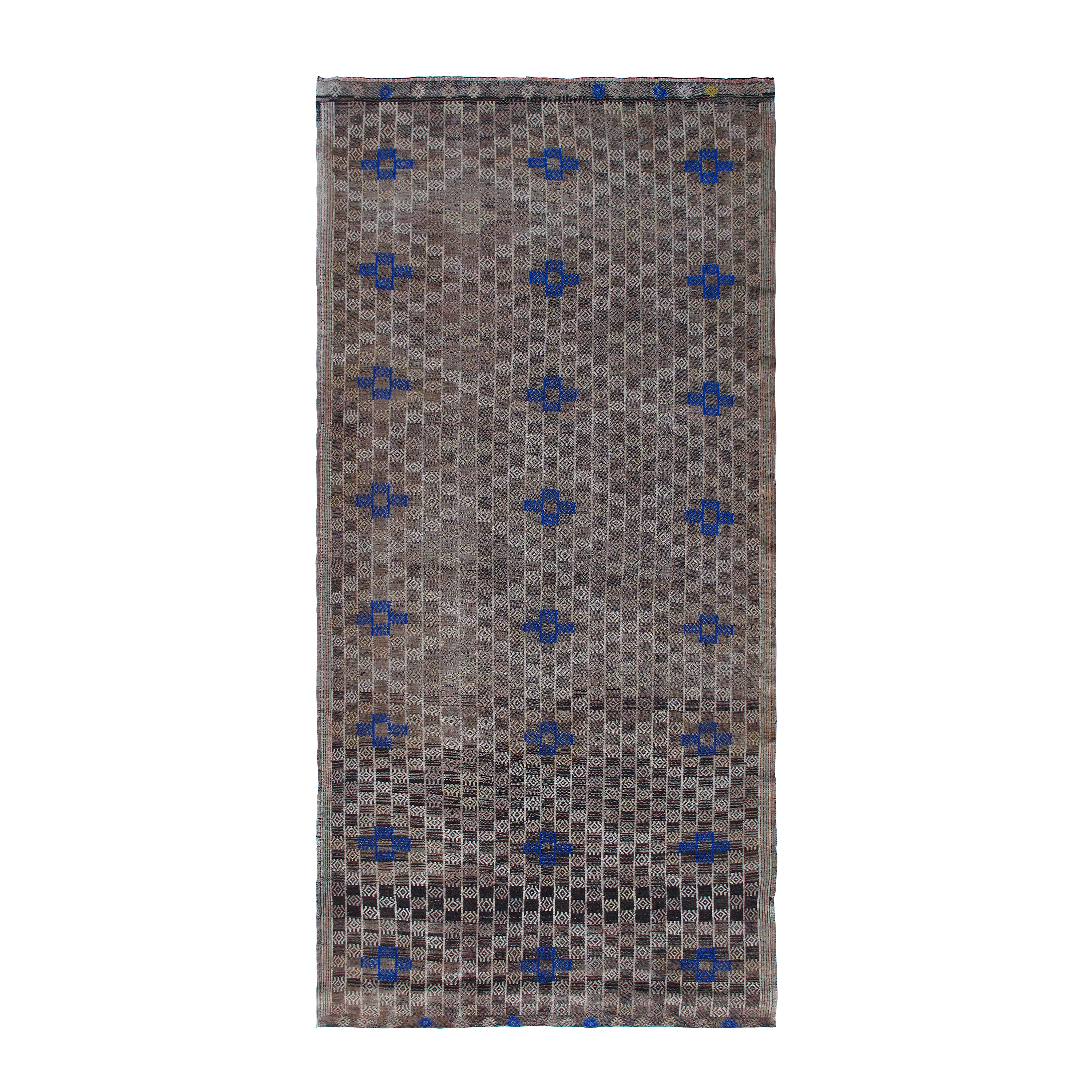 This Vintage Flatweave is hand woven and made of wool and cotton.