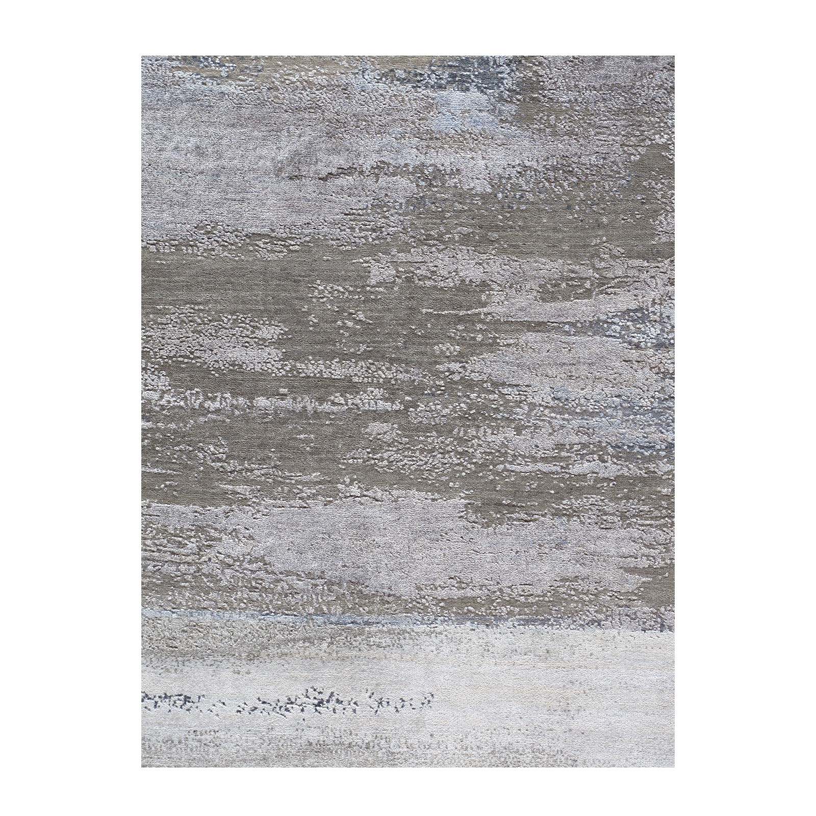This Kensington rug is hand-knotted and made of wool and pure silk 