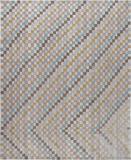 This Shiraz flatweave rug is made with handspun wool and natural dyes. 