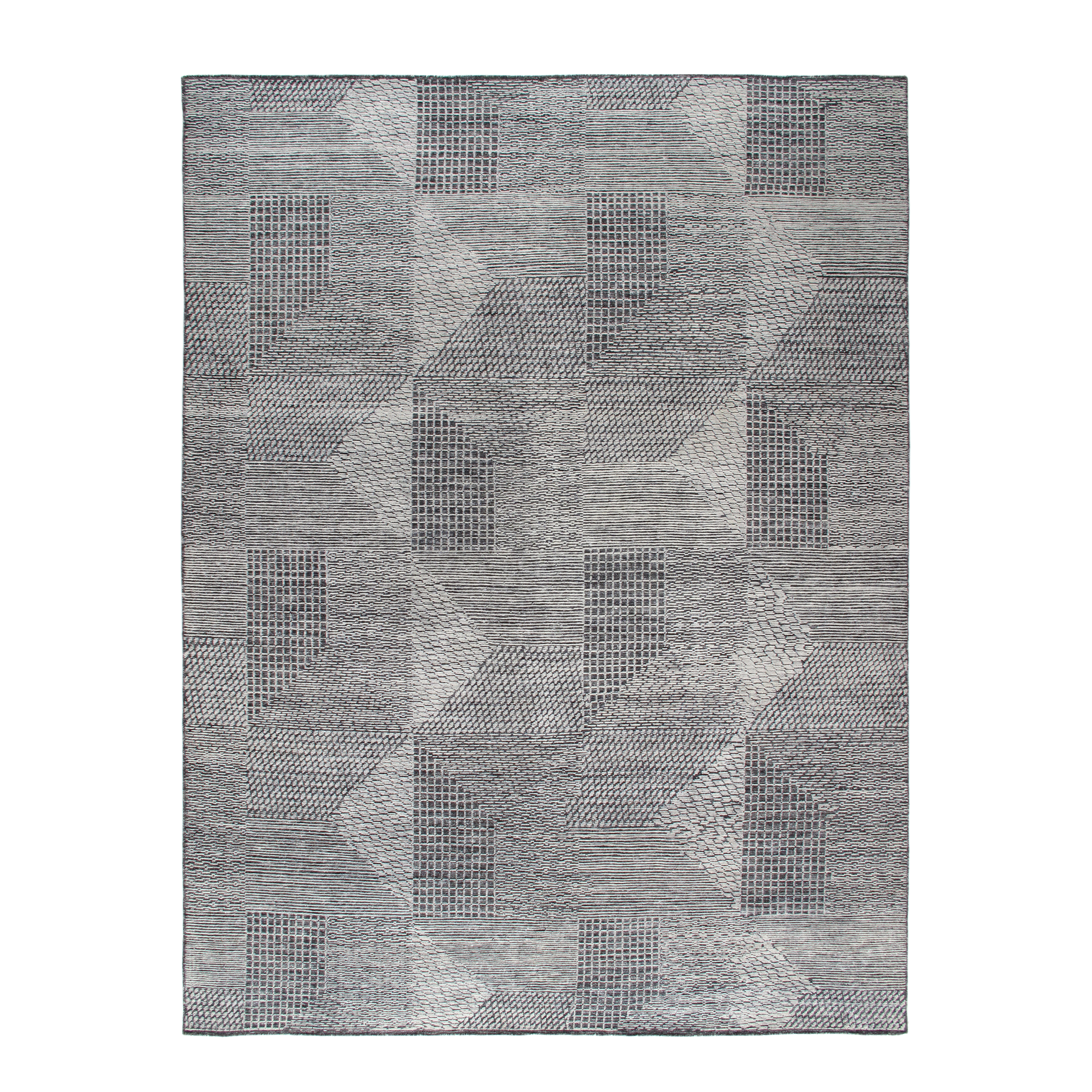 This Mosaic rug is hand-knotted and made of 100% wool. 