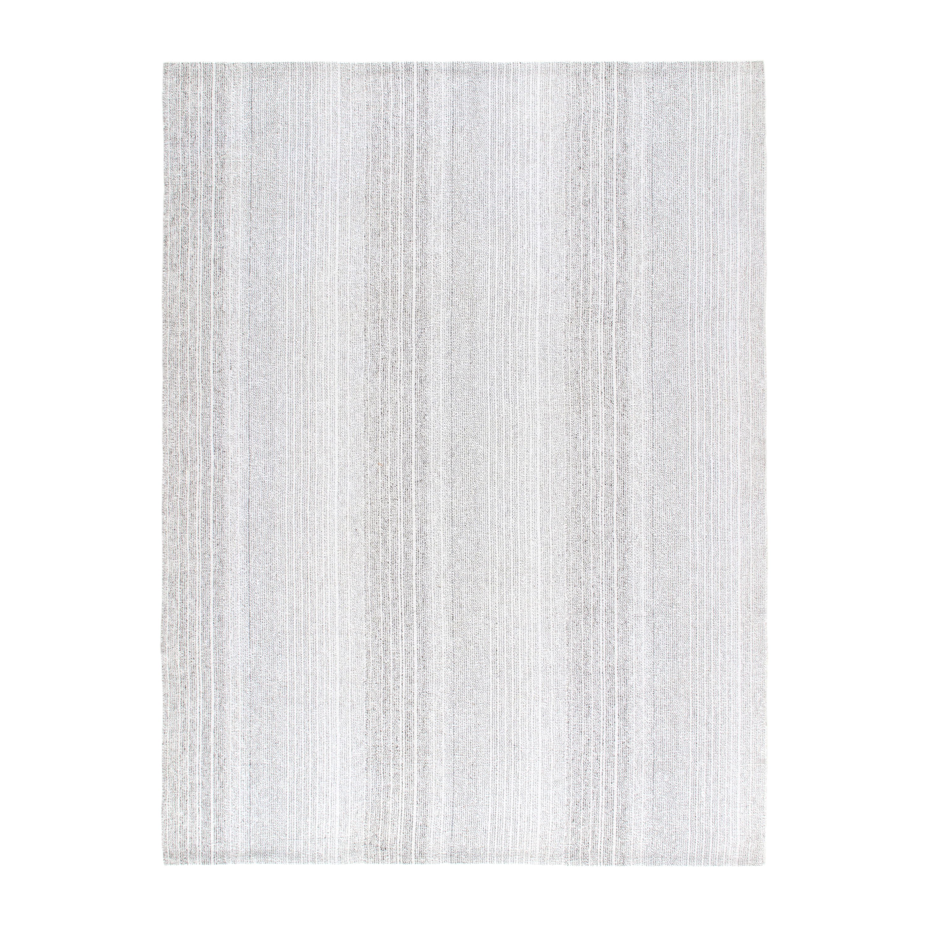 This Mid-Century rug is hand-woven and made of wool and cotton.