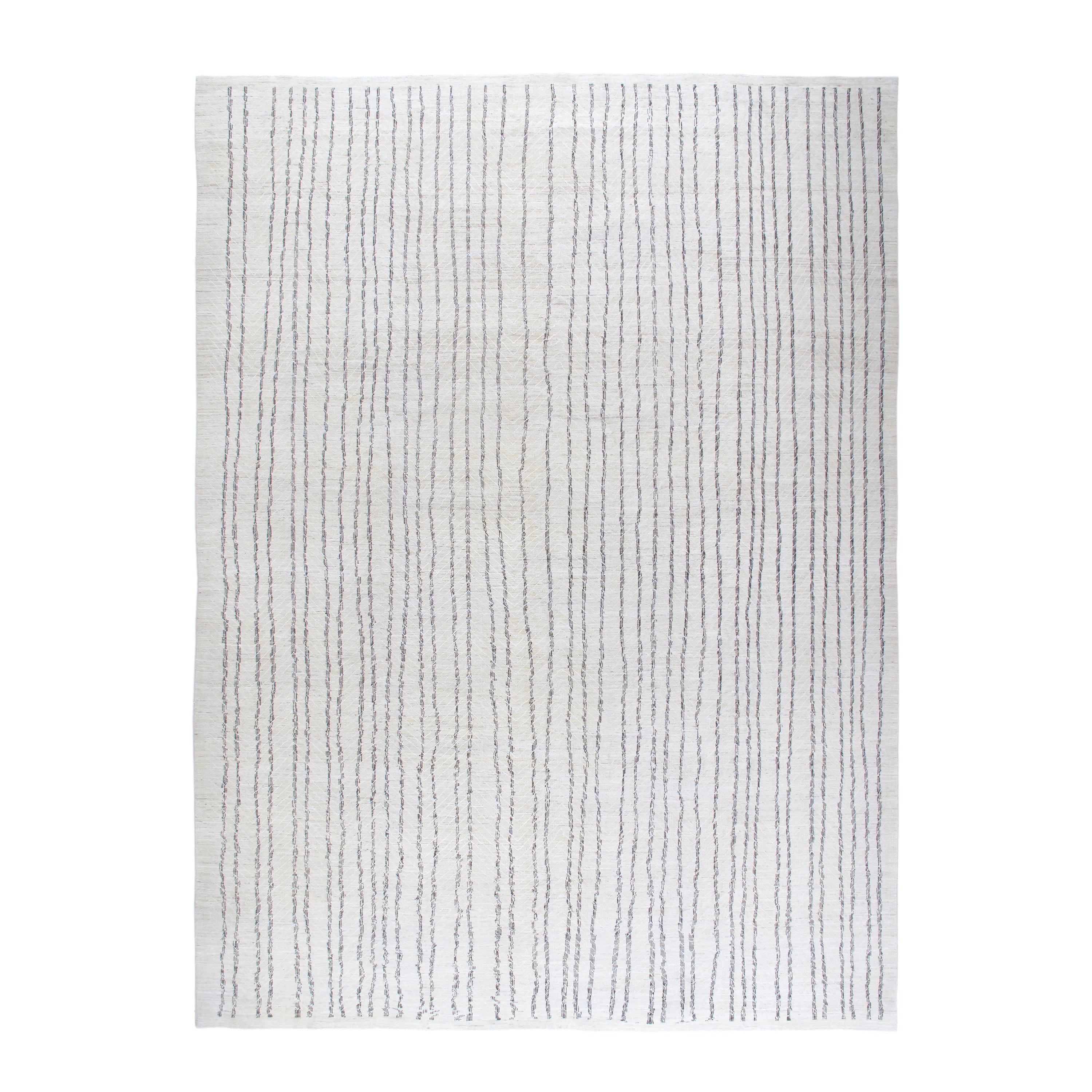 This Composition rug is hand-knotted with a modern style and made of 100% wool.   