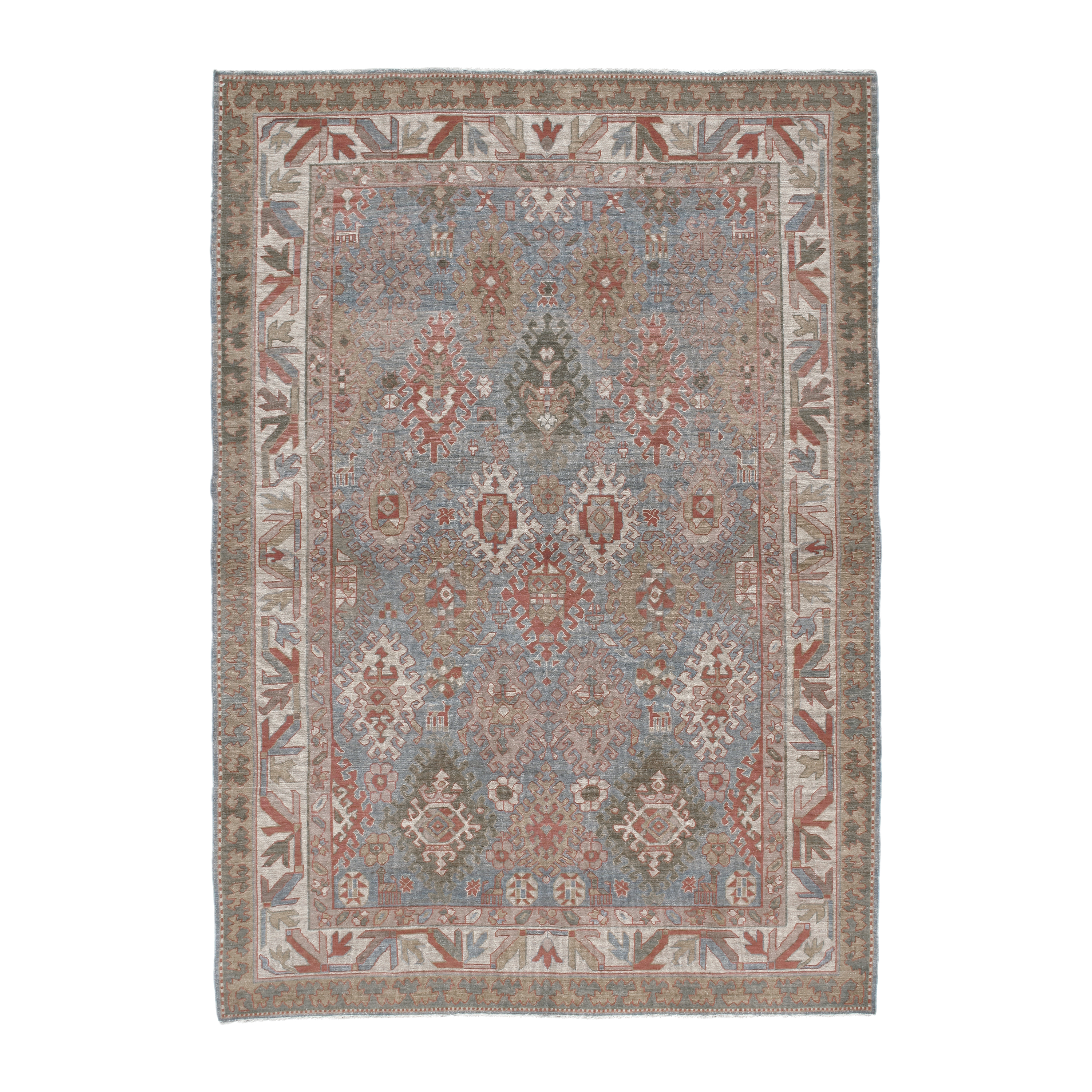 This Persian Kurdish rug is made of 100% wool.