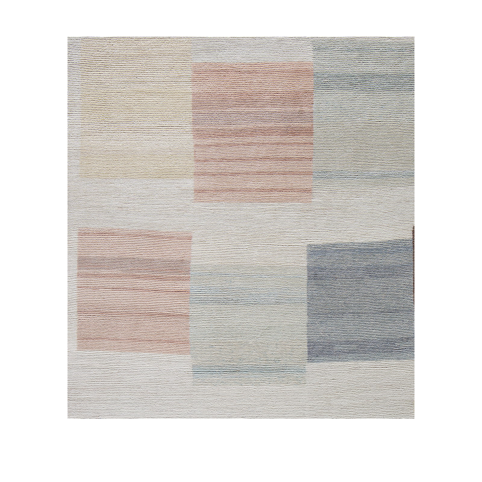 This Offset rug is hand-knotted and made of 100% wool. 