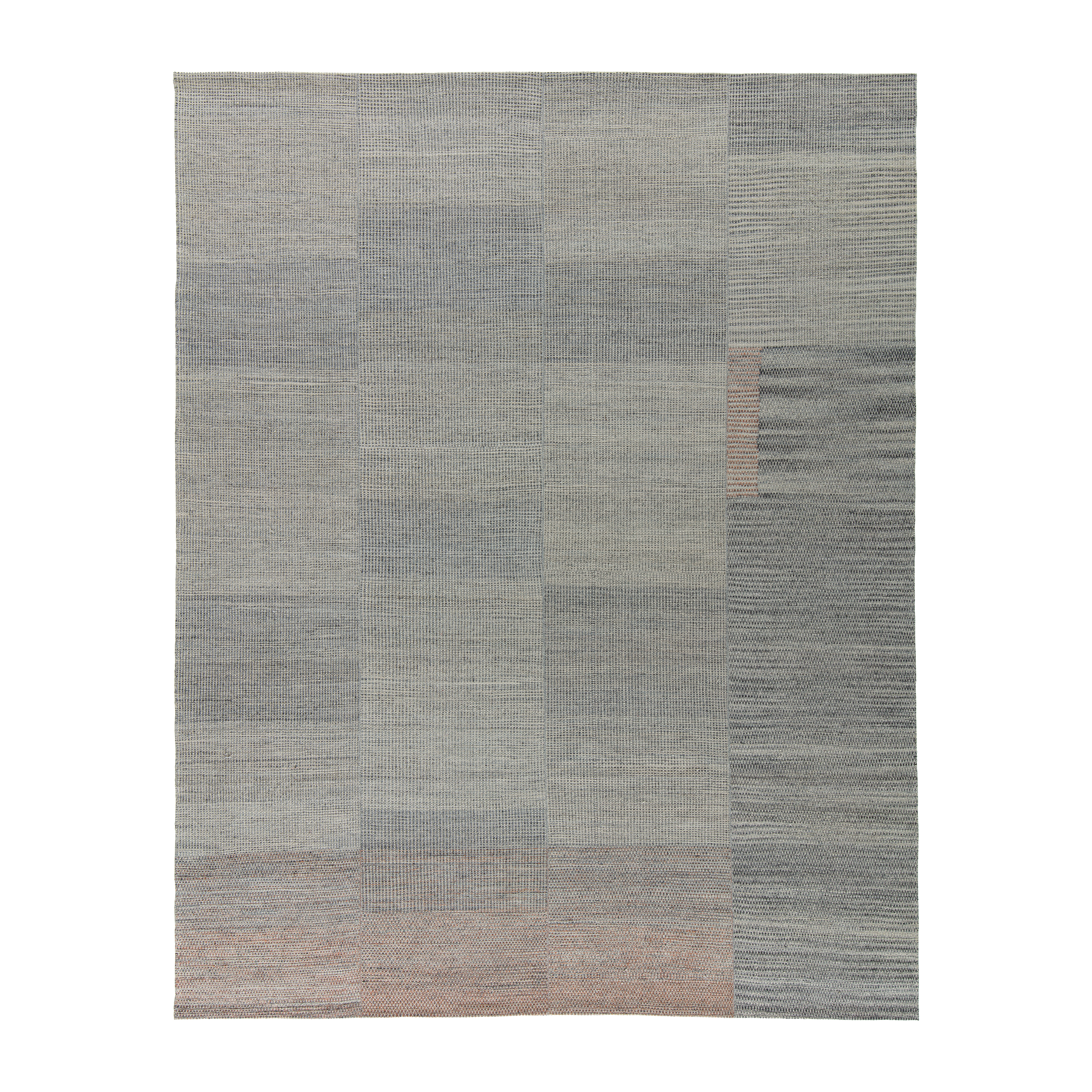 This Damavand flatweave rug made with handspun wool and cotton and natural dyes.
