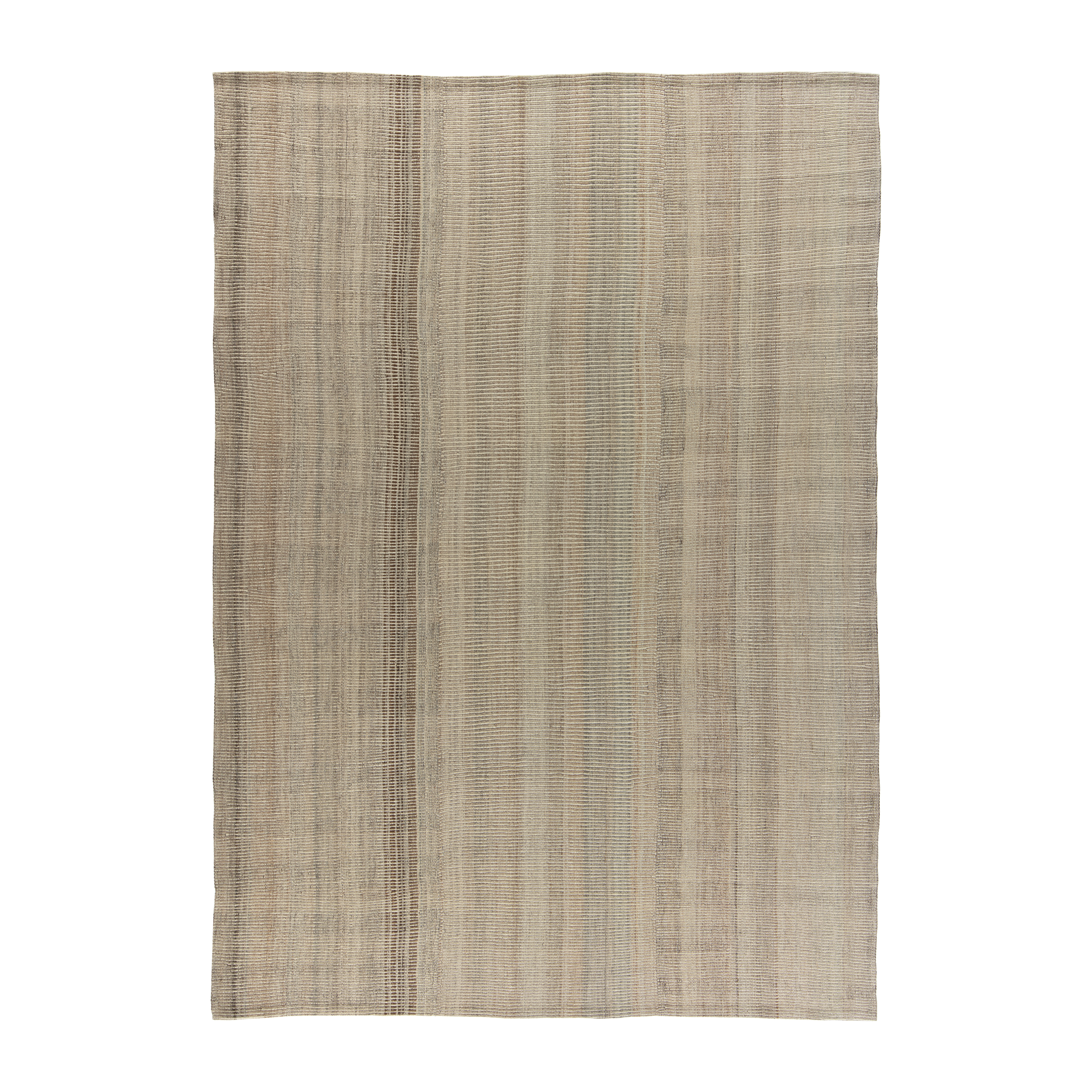This Pelas Charmo flatweave rug is made with handspun wool and natural dyes. It is inspired by the Antique kilims that are native to the Kurdish region in Iran. 