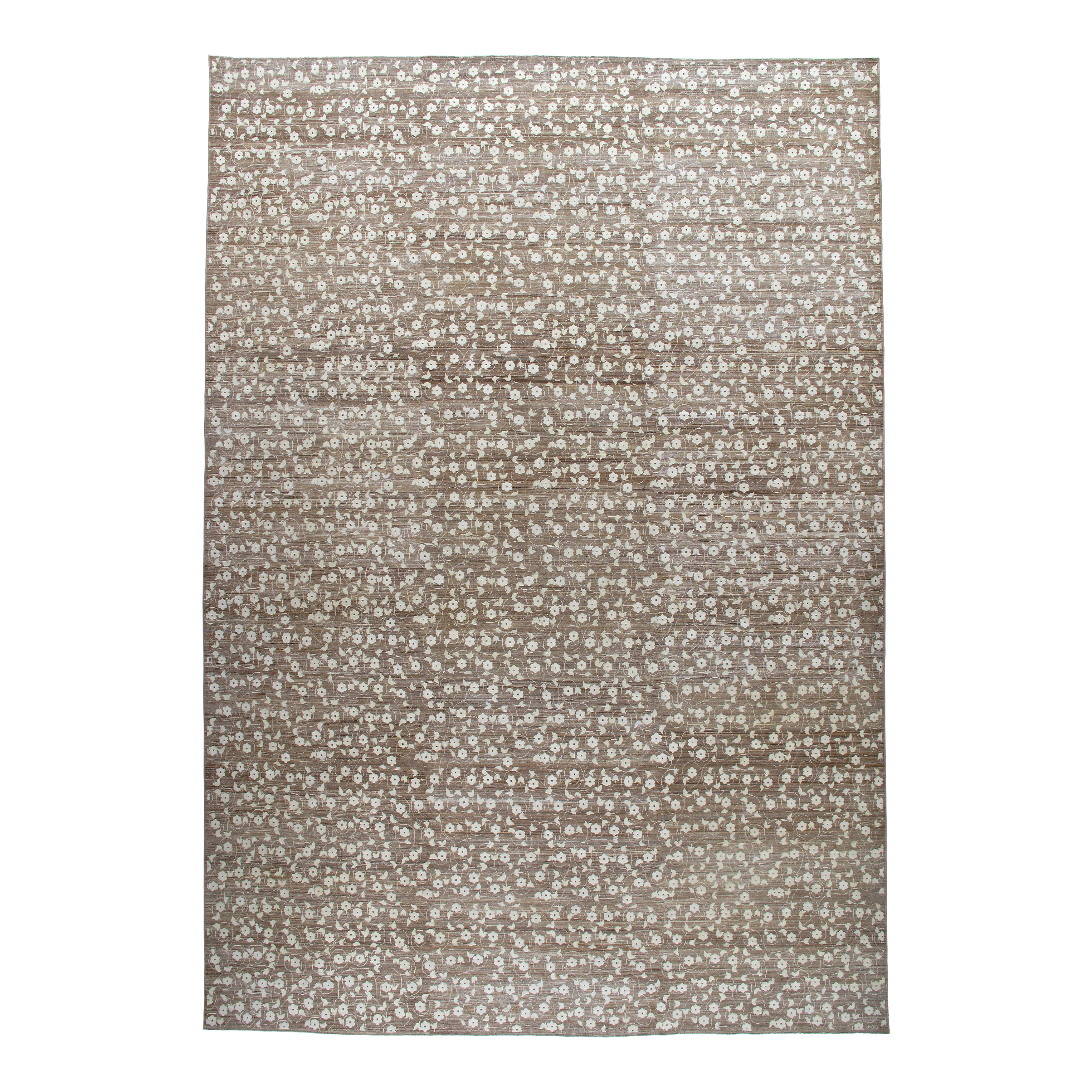Our Floral rug is handknotted from the finest hand-carded, hand-spun, naturally dyed wool.