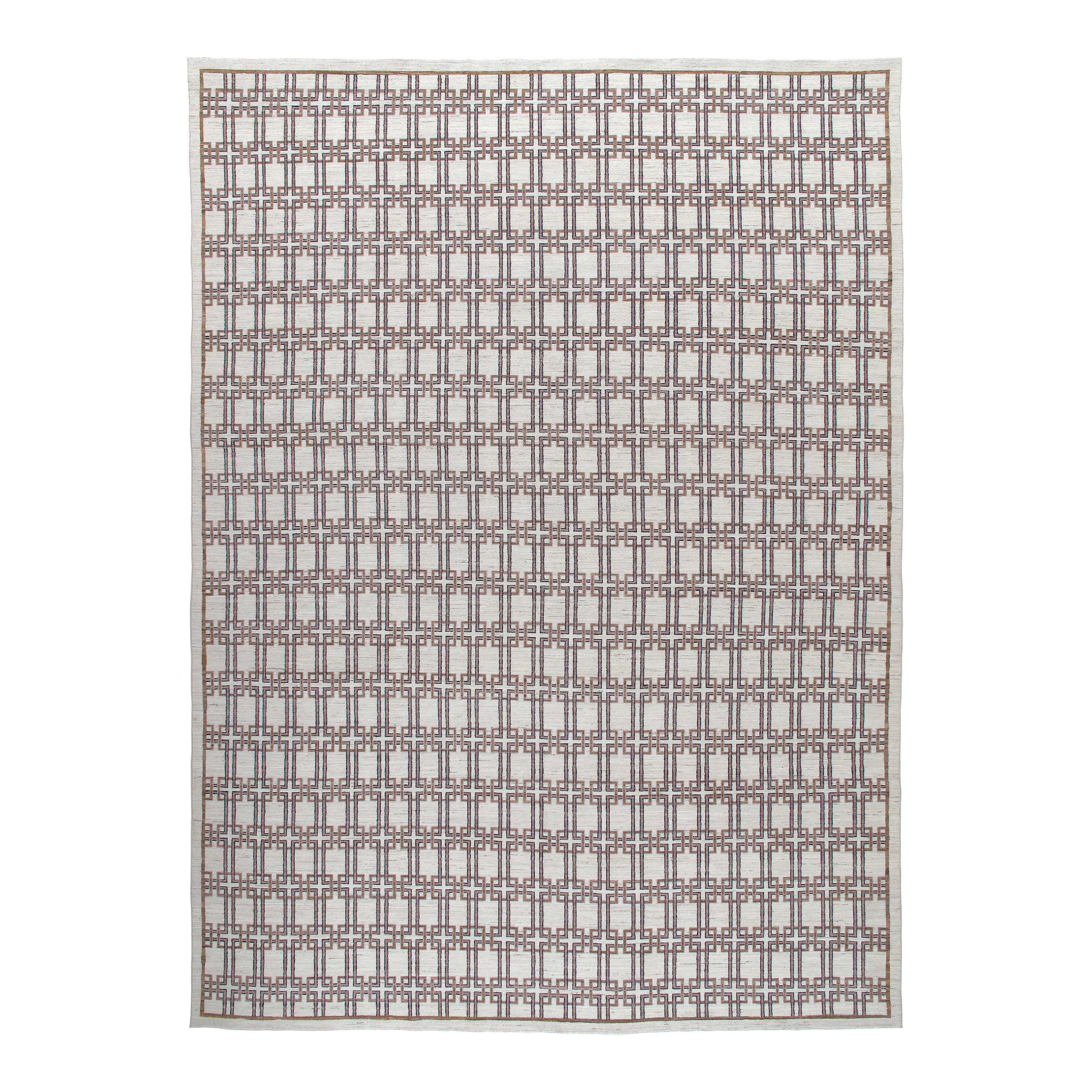 Our Geometric rug is handknotted from the finest hand-carded, hand-spun, naturally dyed wool.
