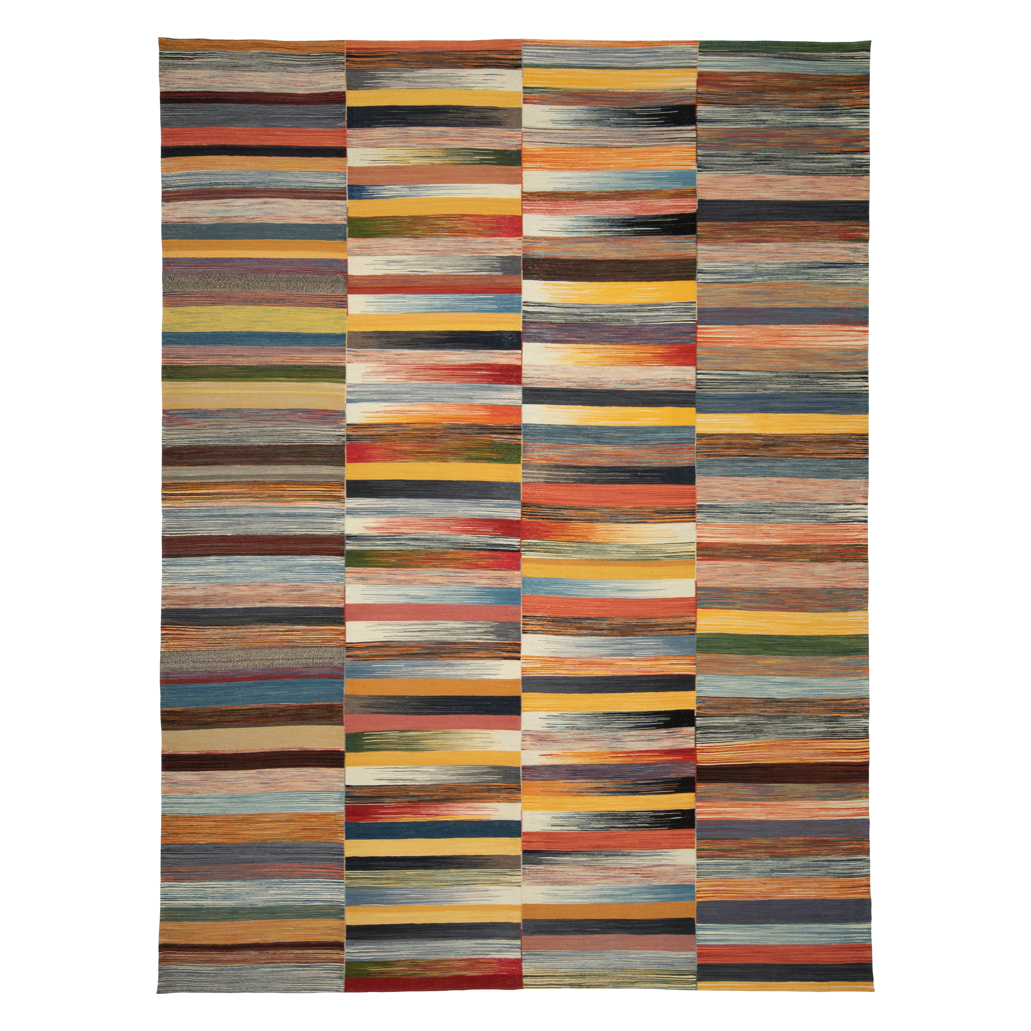 Mazandaran flatweave rug highlights the minimalist sophistication that existed long before the modern era. 