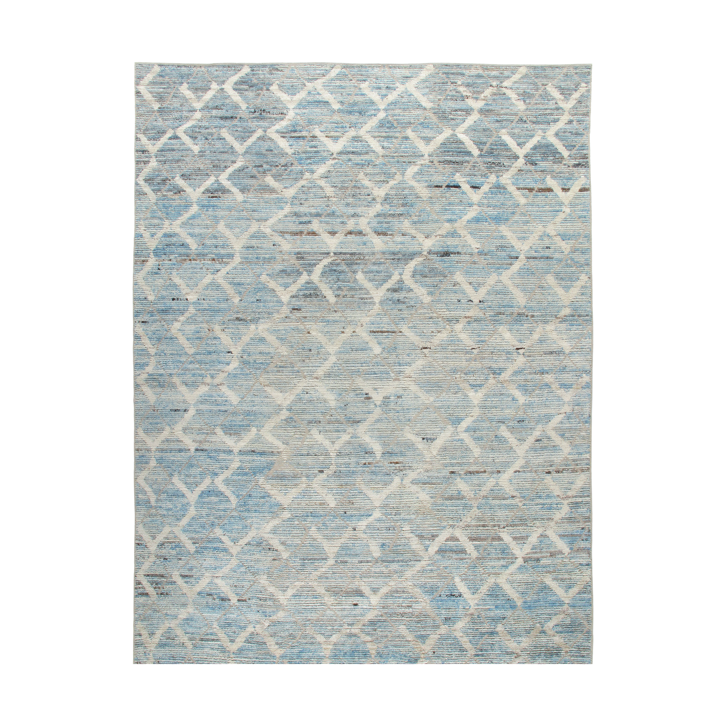 Trelis rug is hand-knotted from the finest, handspun, naturally dyed wool. 