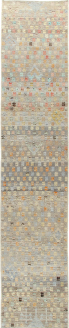 Gabeh runner is handknotted from the finest hand-carded, hand-spun, naturally dyed wool.