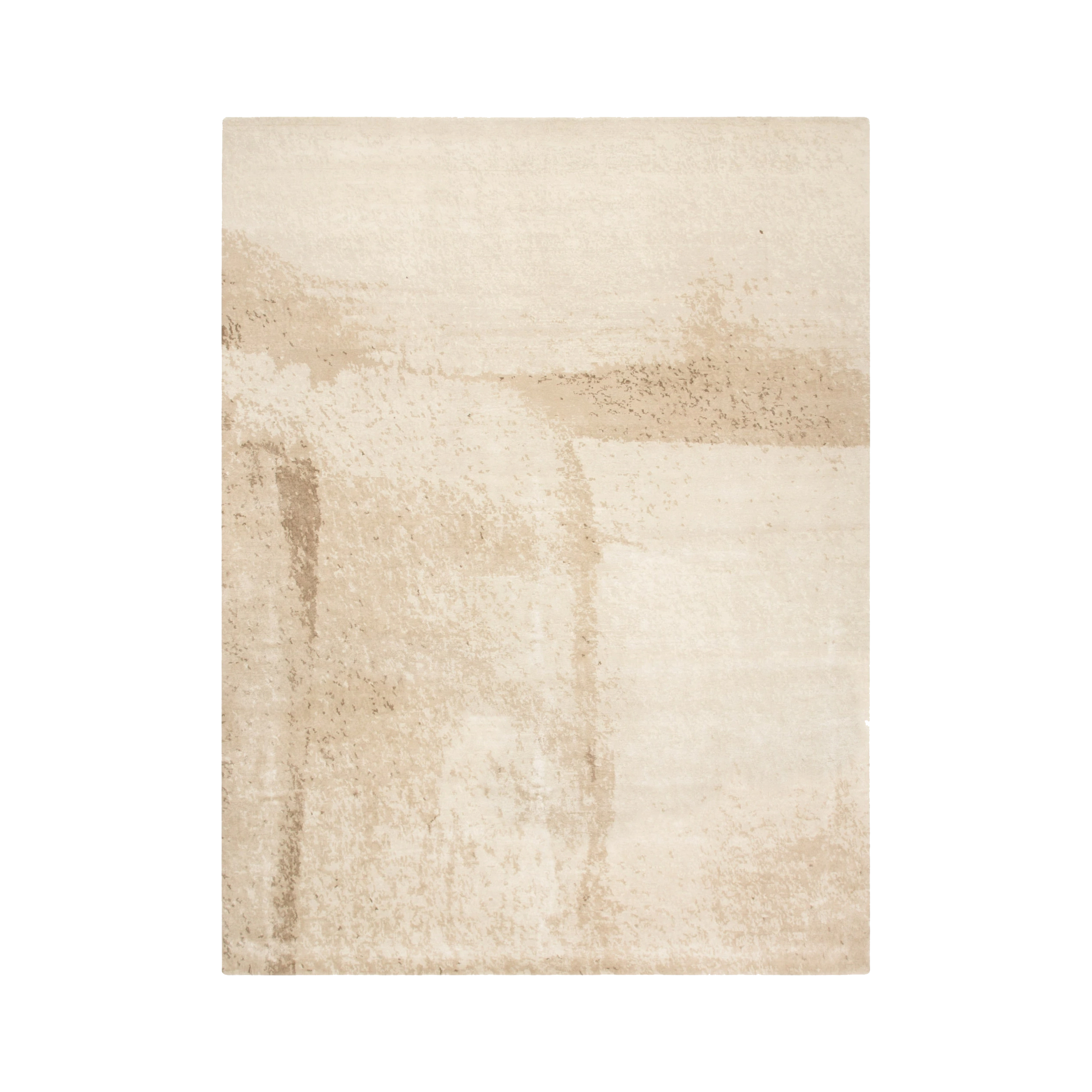 Canyon rug, inspired by Mark Rothko and his colour field paintings, is a contemporary design of beige tones. 