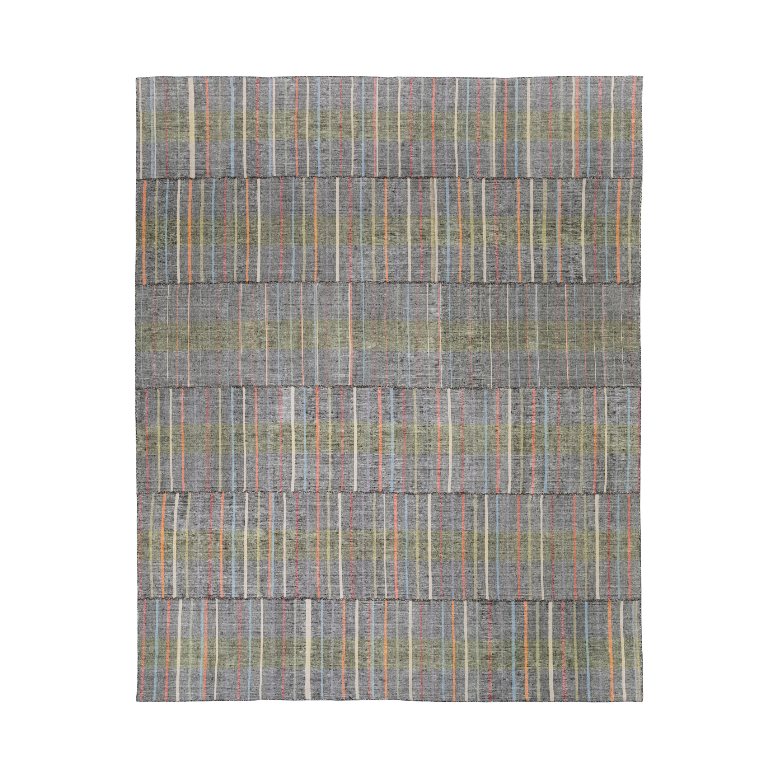 This Santiago rug is hand-woven and made of wool and cotton.