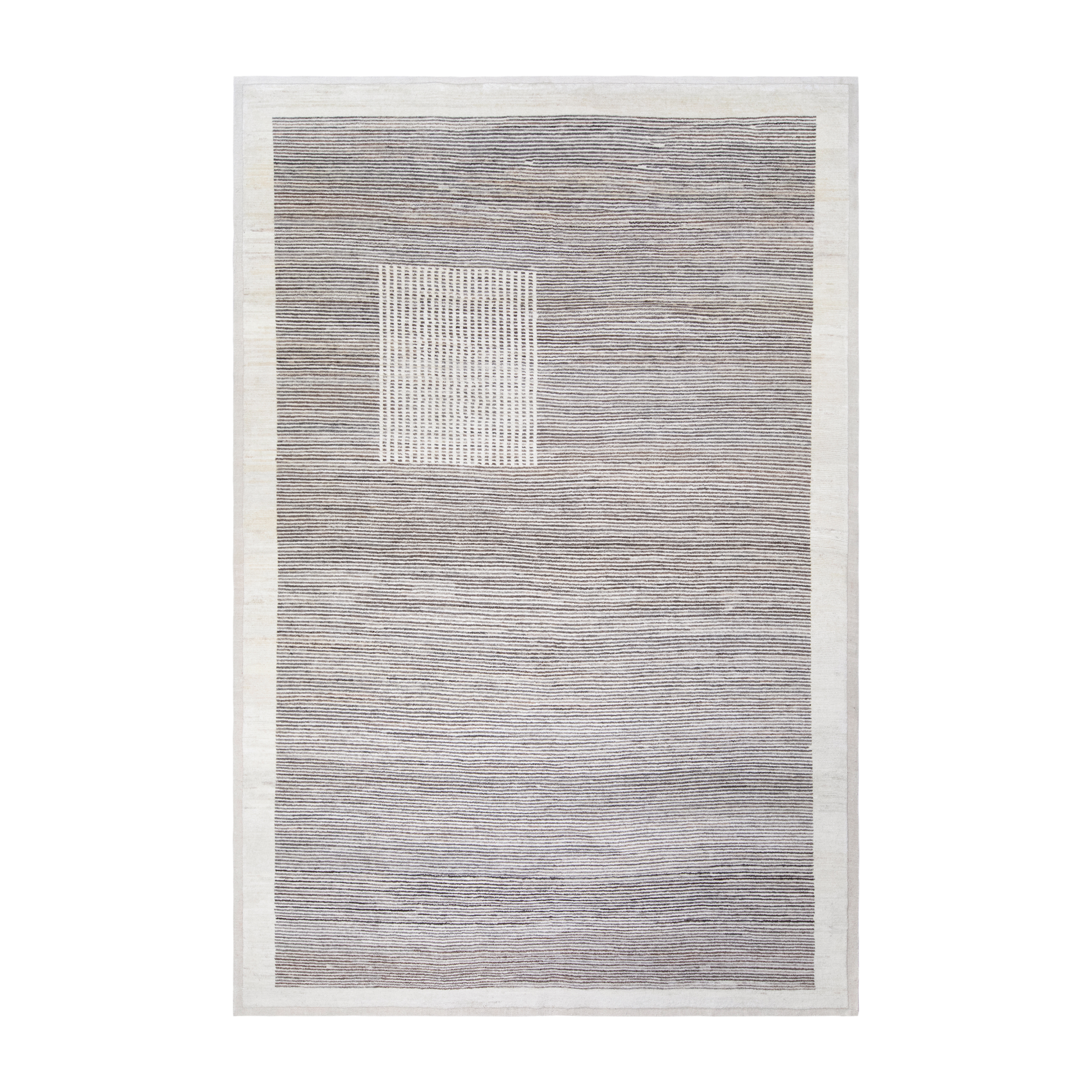 Terrain rug is a hand-knotted modern rug made from un-dyed wool and natural tones. 