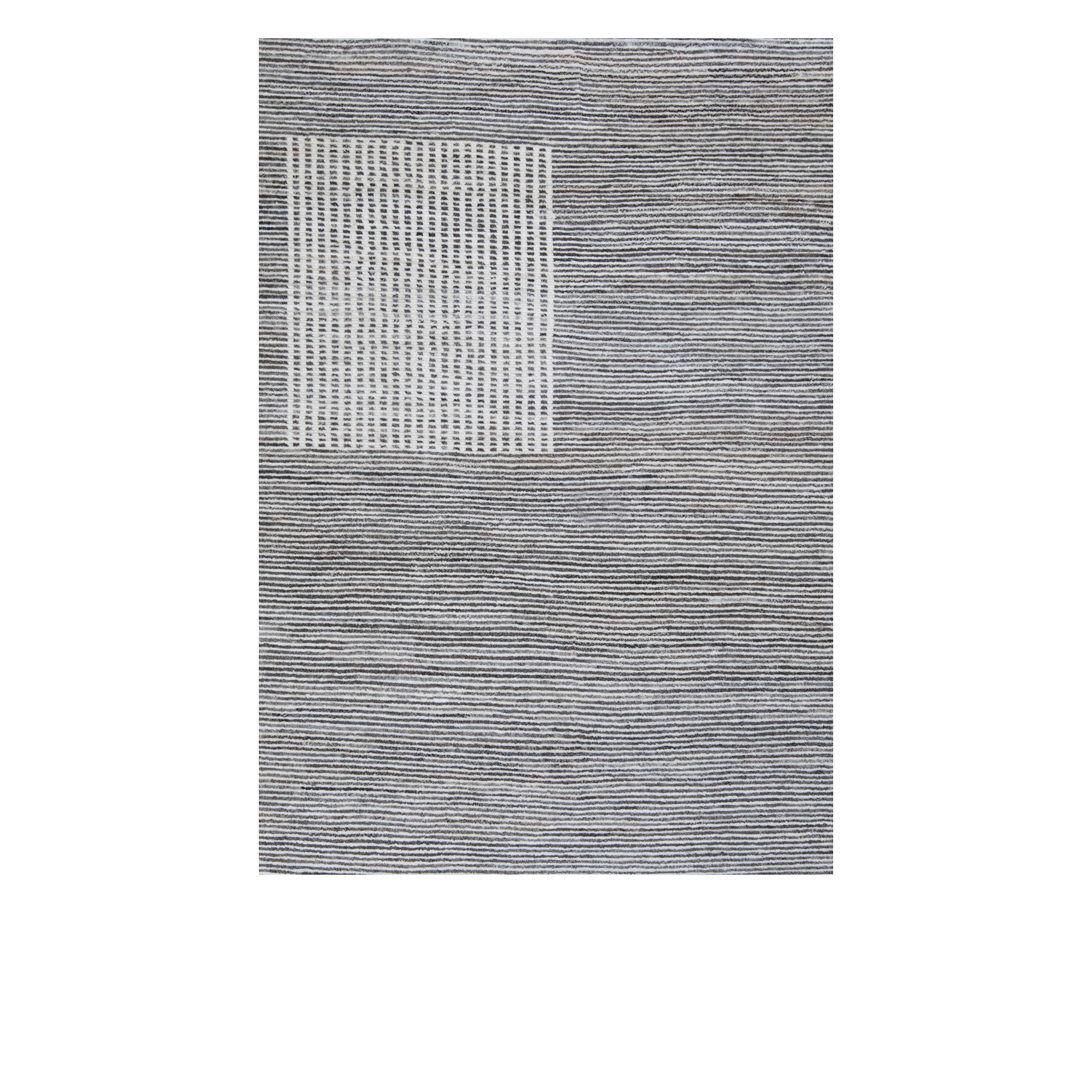 Terrain rug is a hand-knotted modern rug made from un-dyed wool and natural tones. 