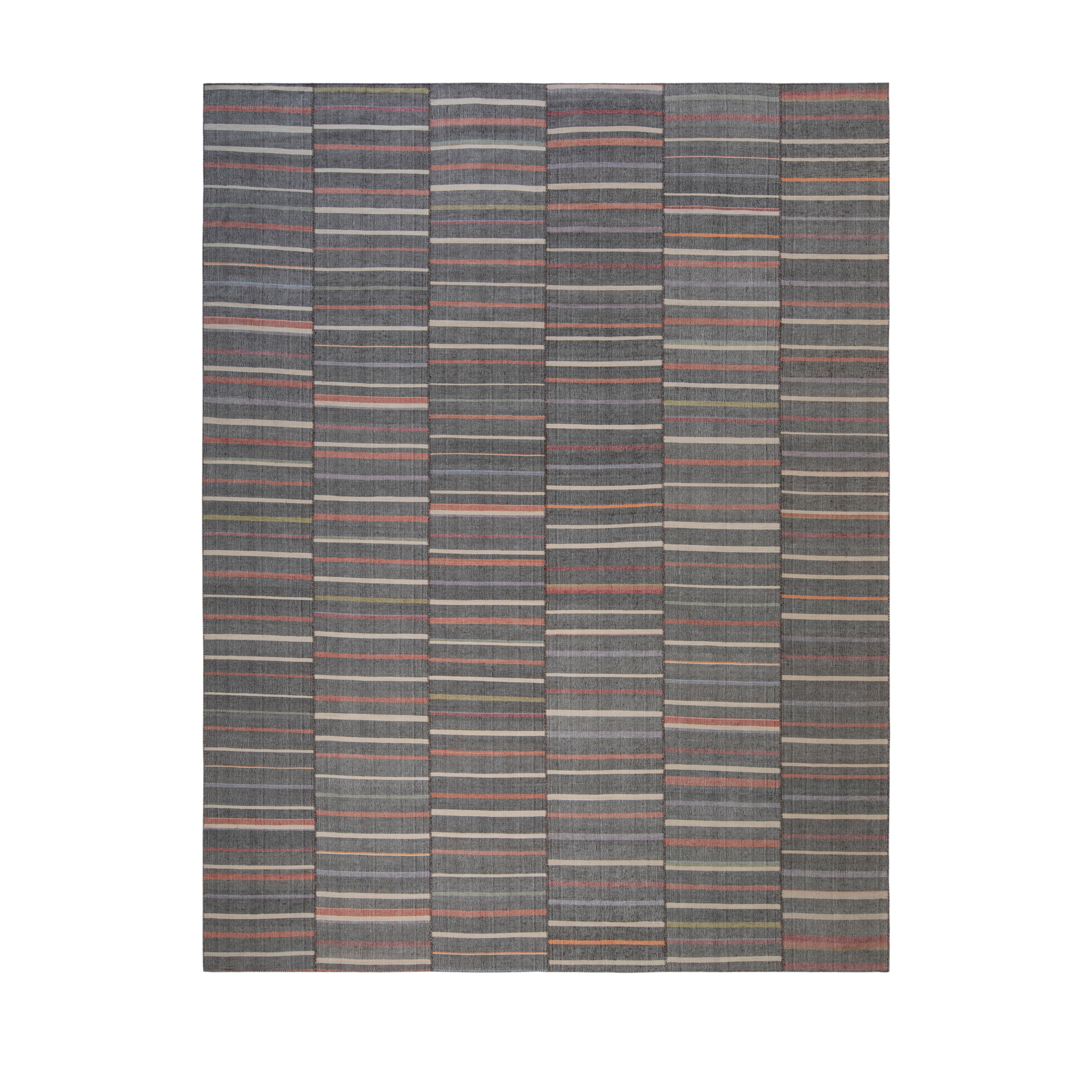 This Santiago rug is a stunning flatweave made with handspun wool and cotton.  