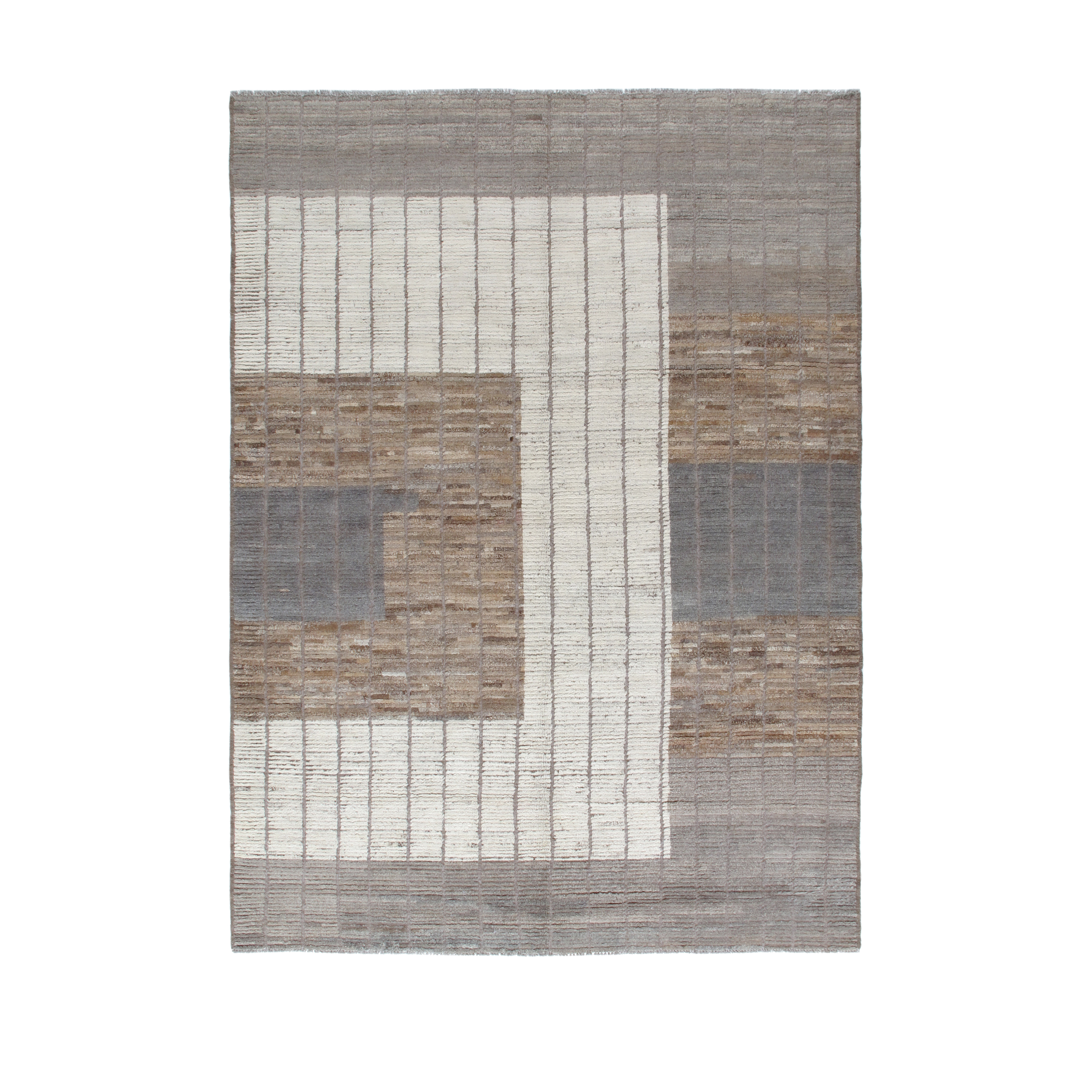 This Marrakech rug is hand-knotted and made of 100% wool. 