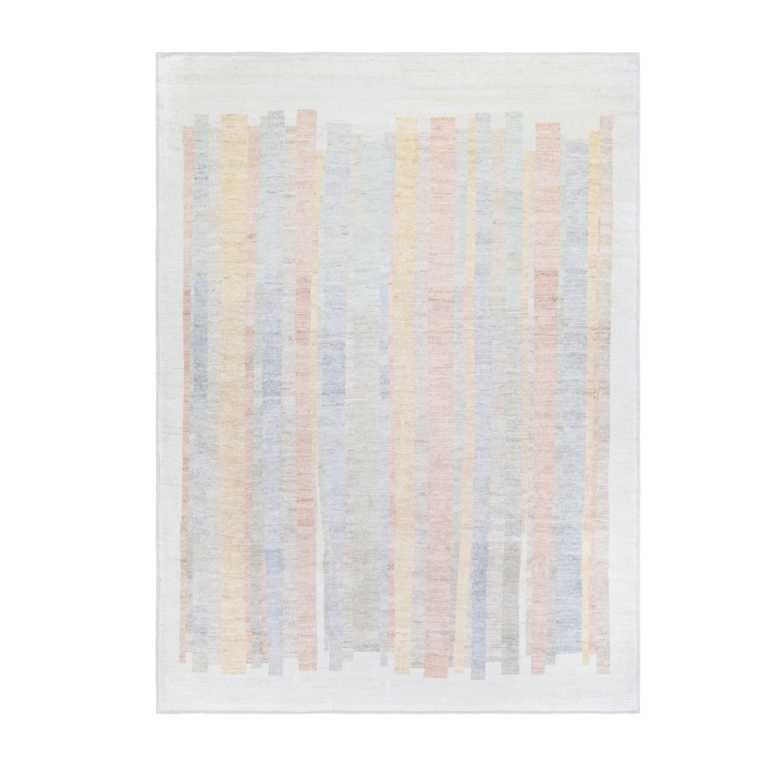 This Olympia rug is hand-knotted and crafted 100% wool.  