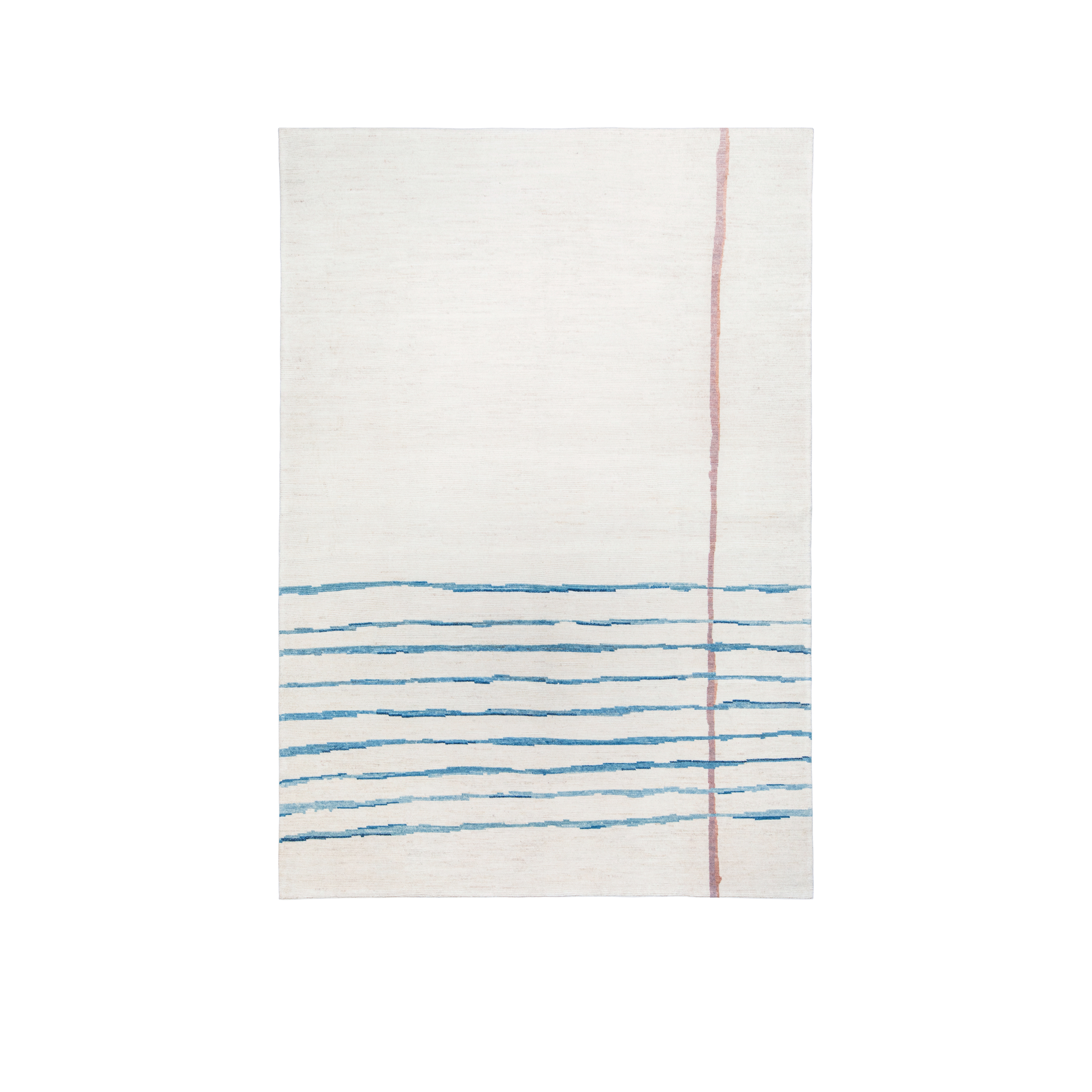 This Montauk rug is a modern piece consisting of a soft pile construction and a soft colored palette.